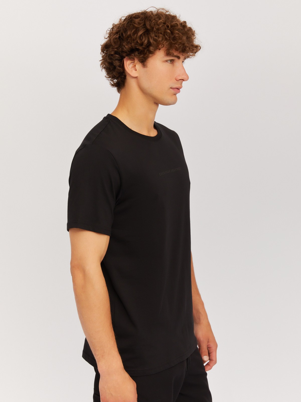 Футболка из хлопка с принтом-надписью