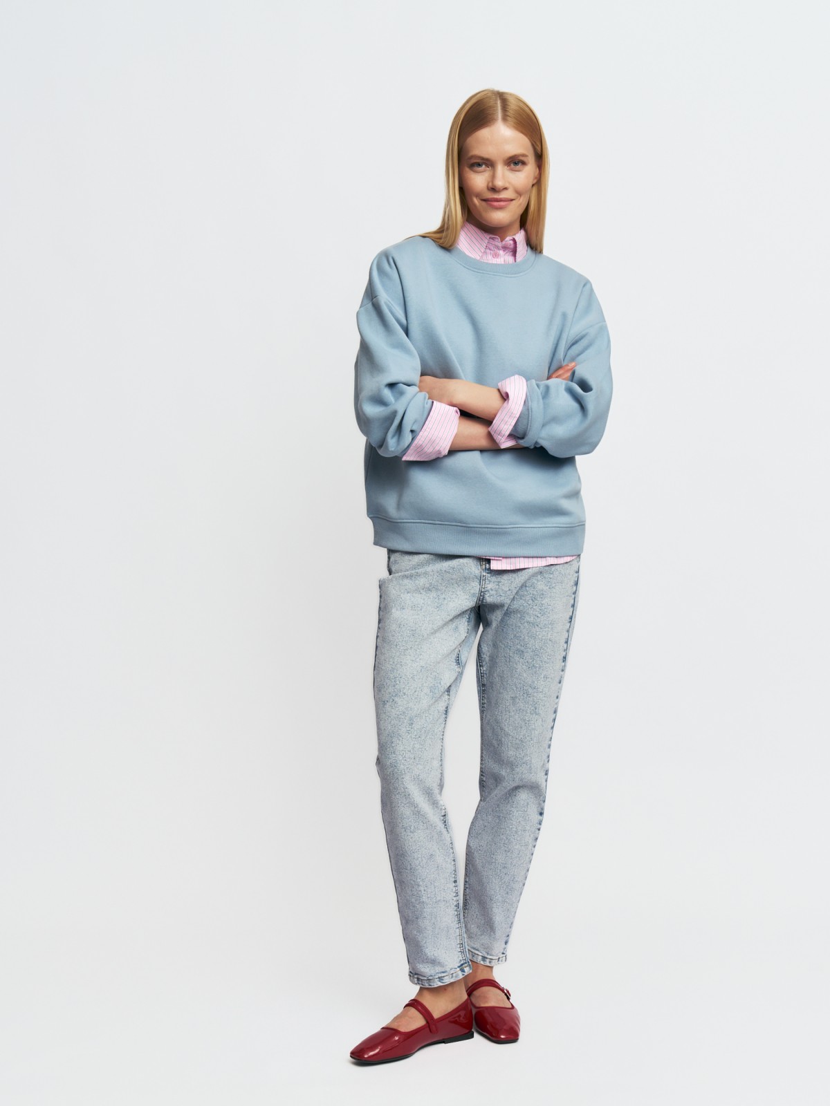 Базовый утеплённый свитшот с начёсом