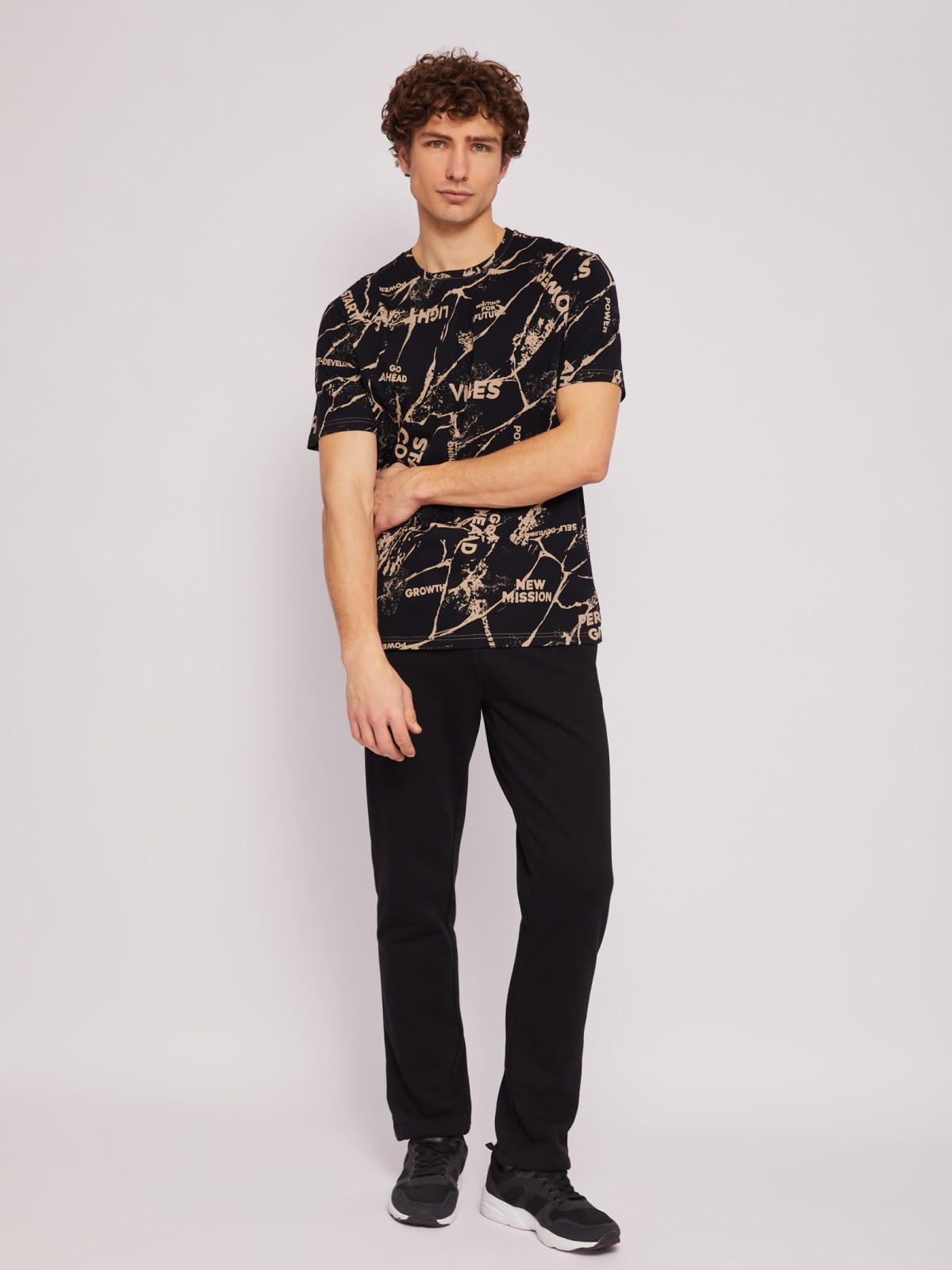 Футболка из хлопка с принтом