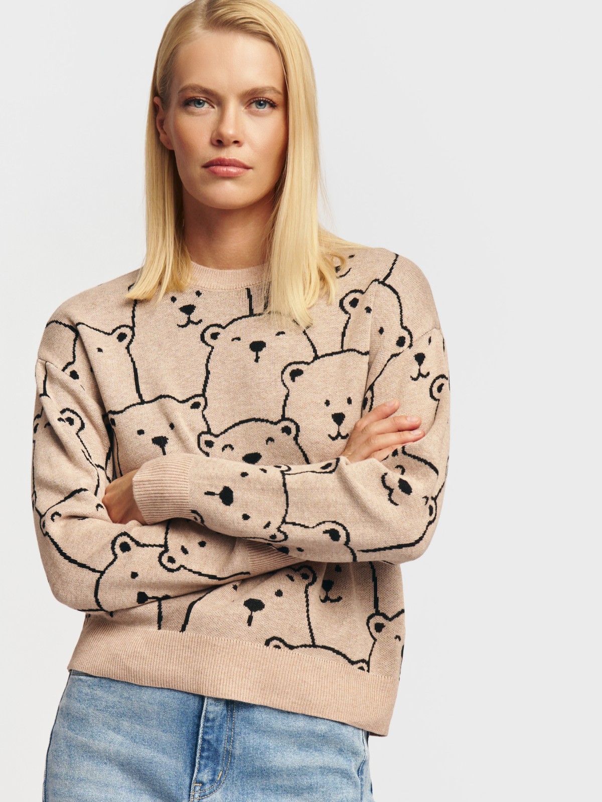 Джемпер из вязаного трикотажа с узором