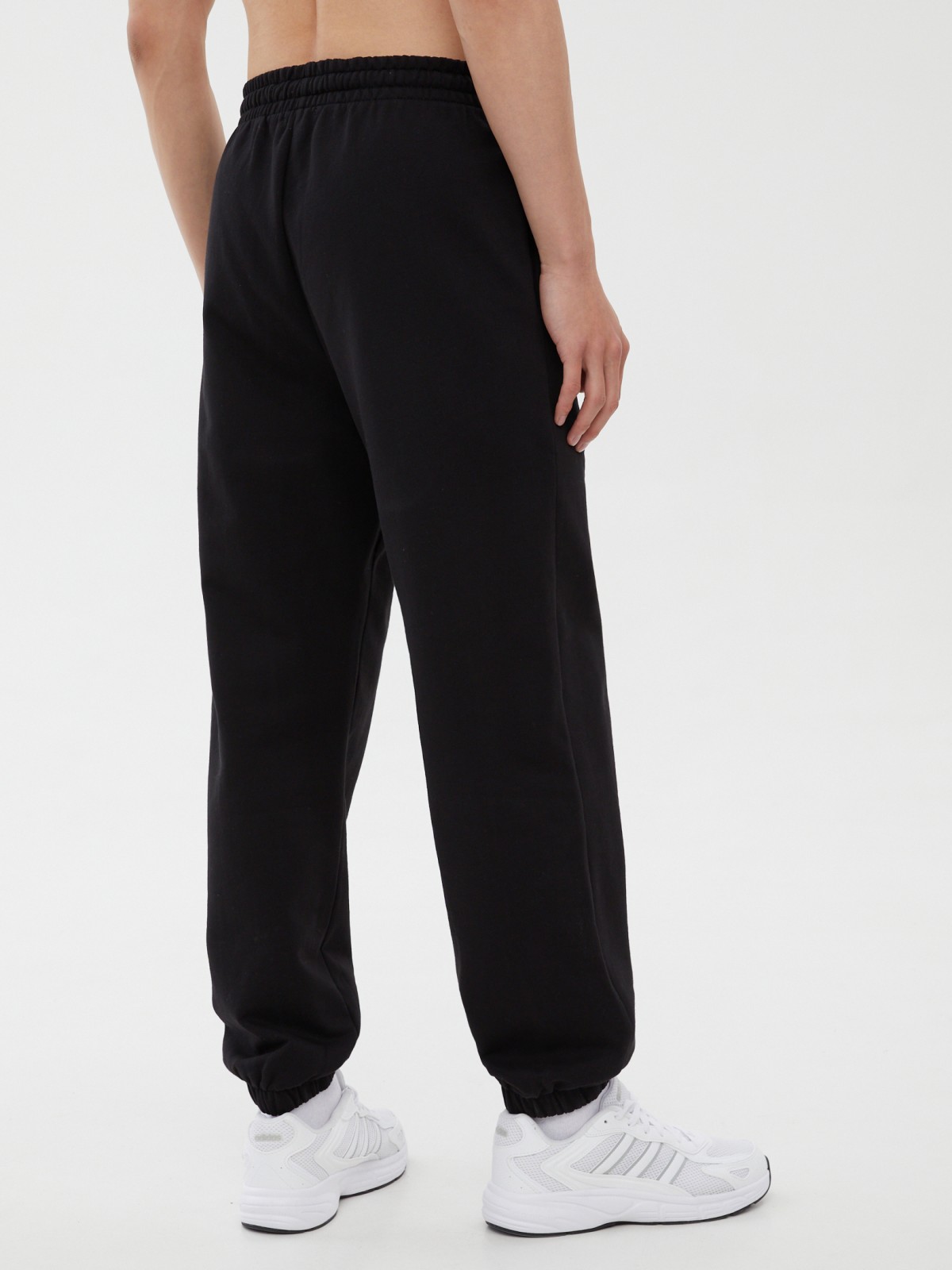 Утеплённые брюки-джоггеры из хлопка с начёсом