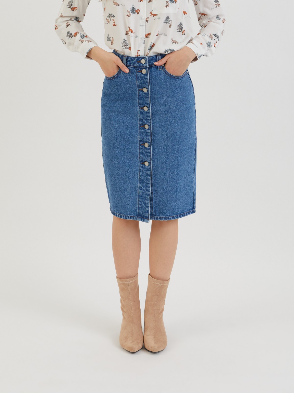 Юбка джинсовая