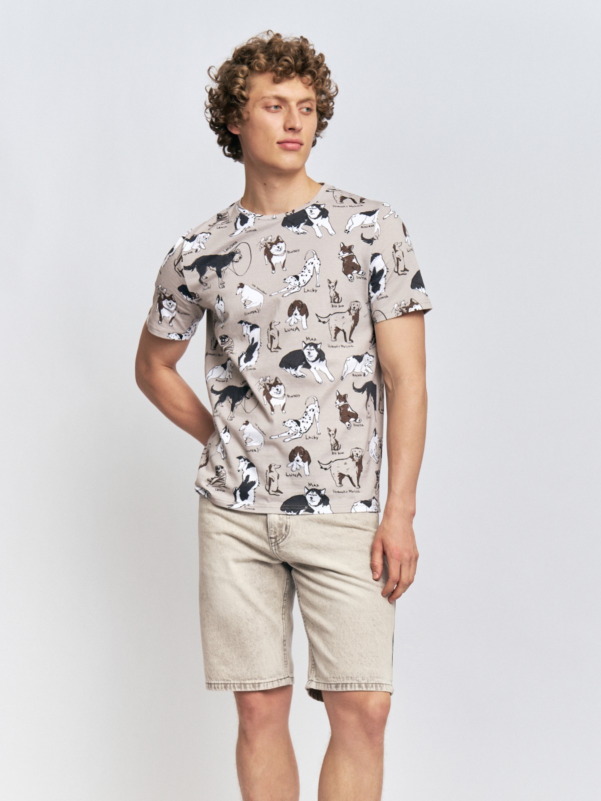 Футболка из хлопка с принтом