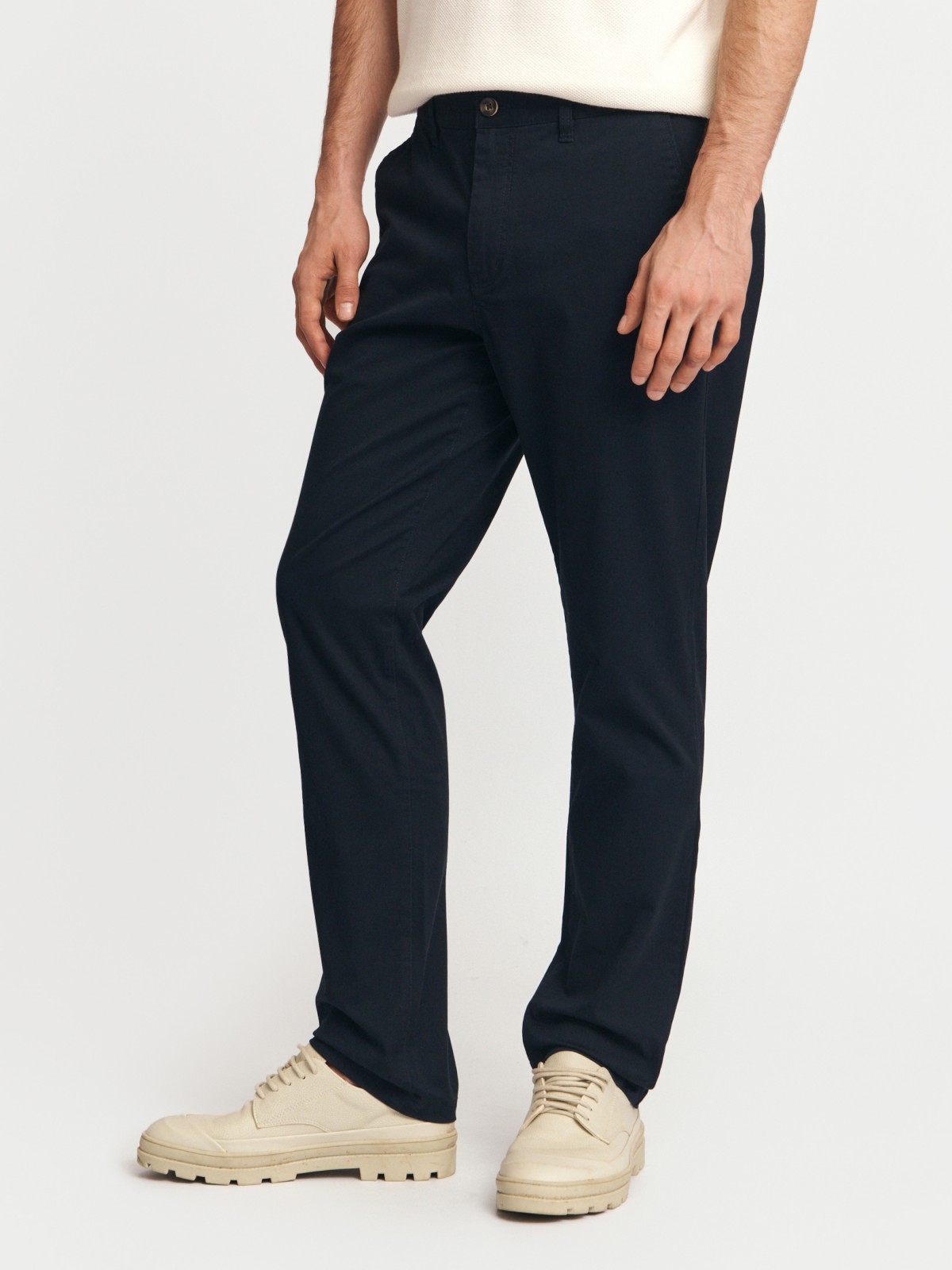 Брюки силуэта Slim из хлопка