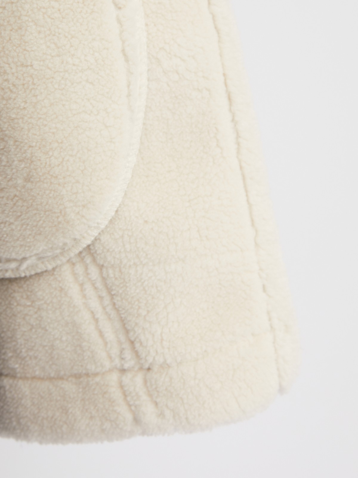 Тёплая косуха-дублёнка из экокожи с искусственным мехом zolla 023335550094, цвет черный, размер XS - фото 5