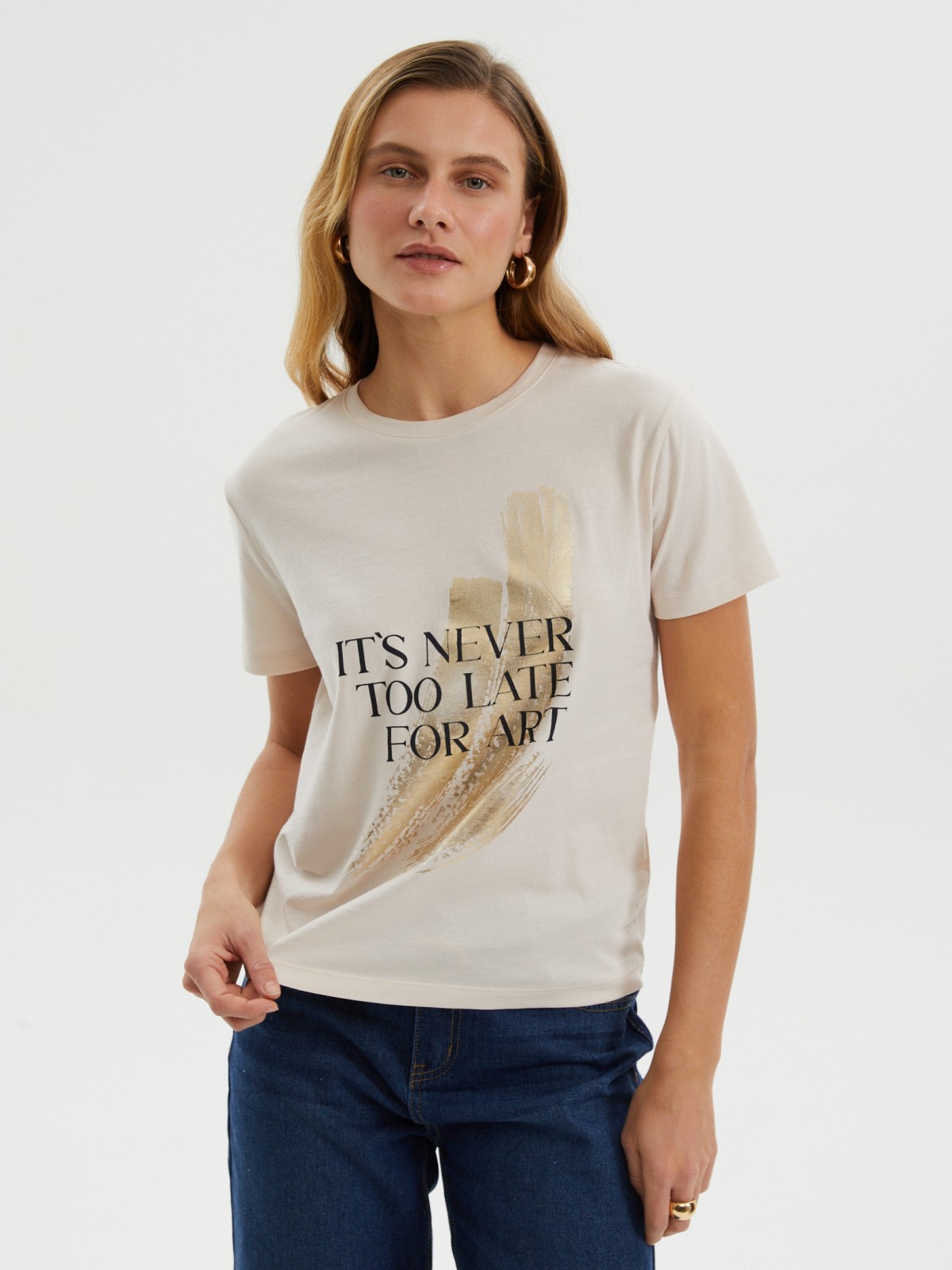 Футболка из хлопка с надписью