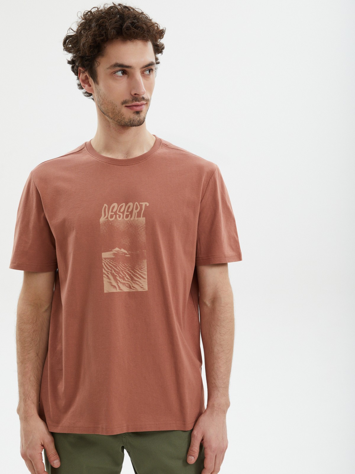 Футболка из хлопка с принтом