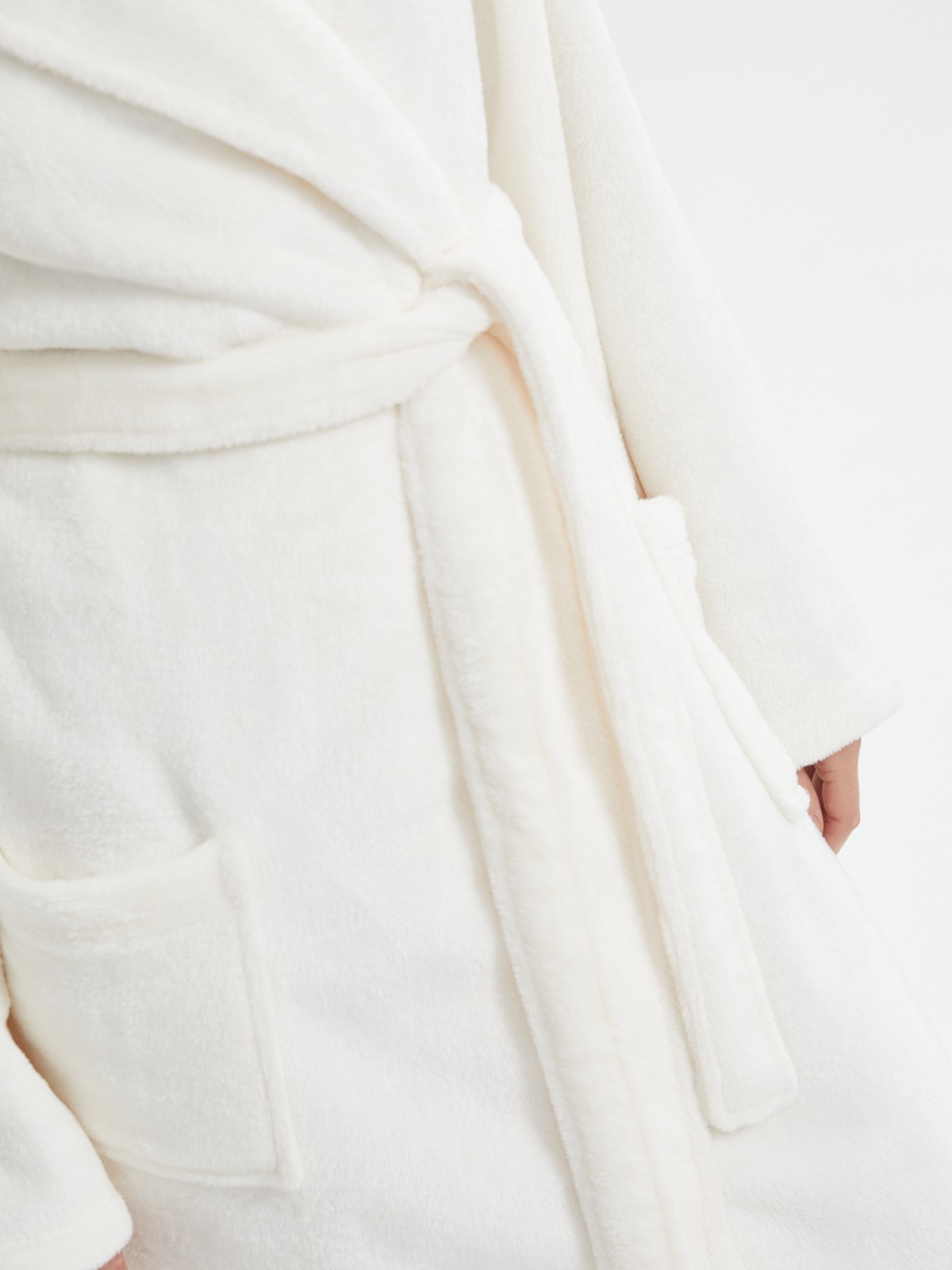 Халат из флиса с поясом