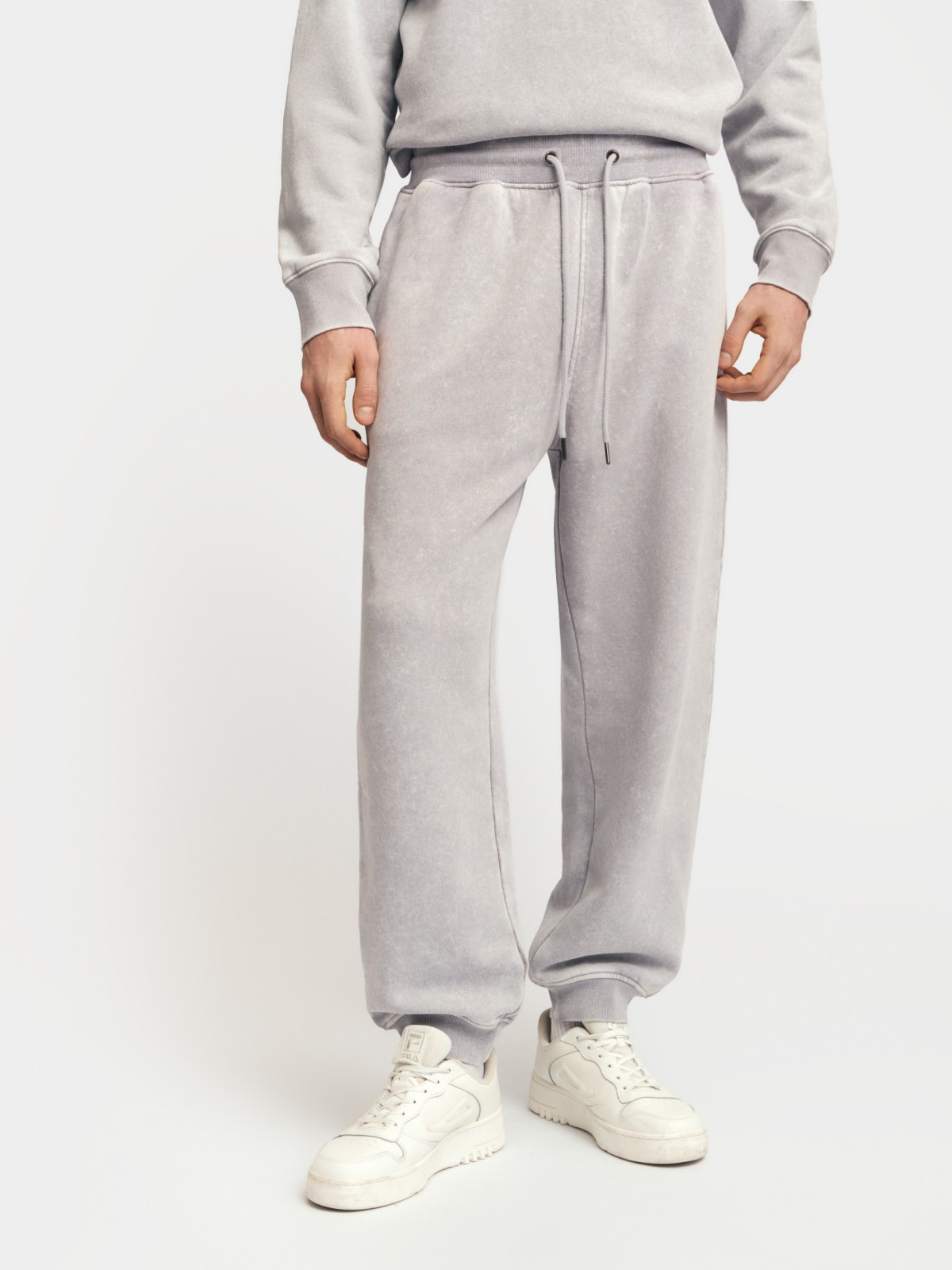 Трикотажные брюки-джоггеры с начёсом