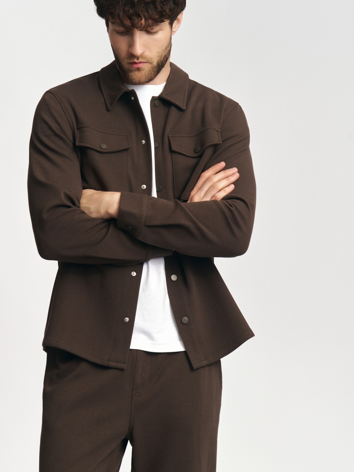 Куртка-рубашка оверсайз на кнопках