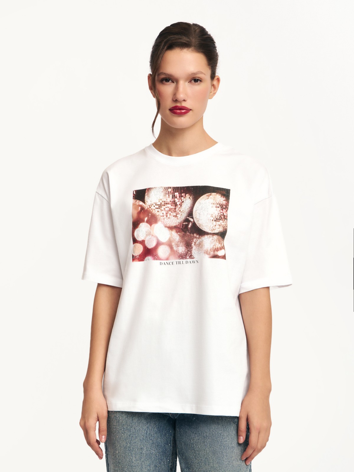 Футболка из хлопка с принтом