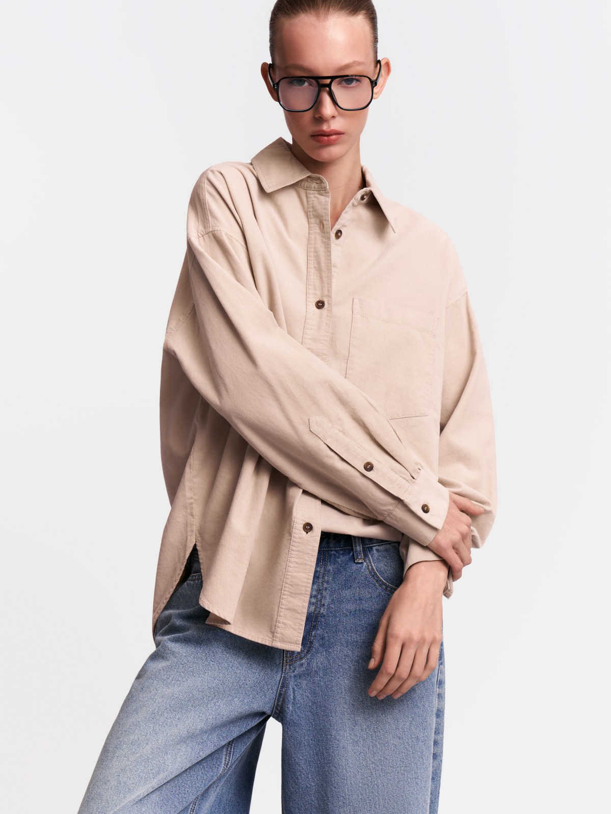 Вельветовая рубашка из хлопка