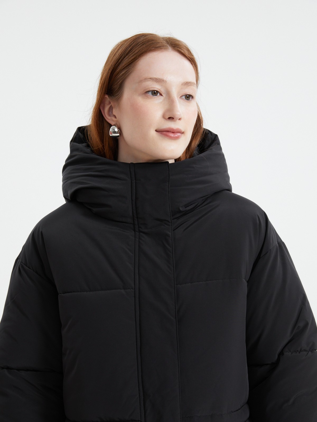 Тёплая куртка с капюшоном и кулиской