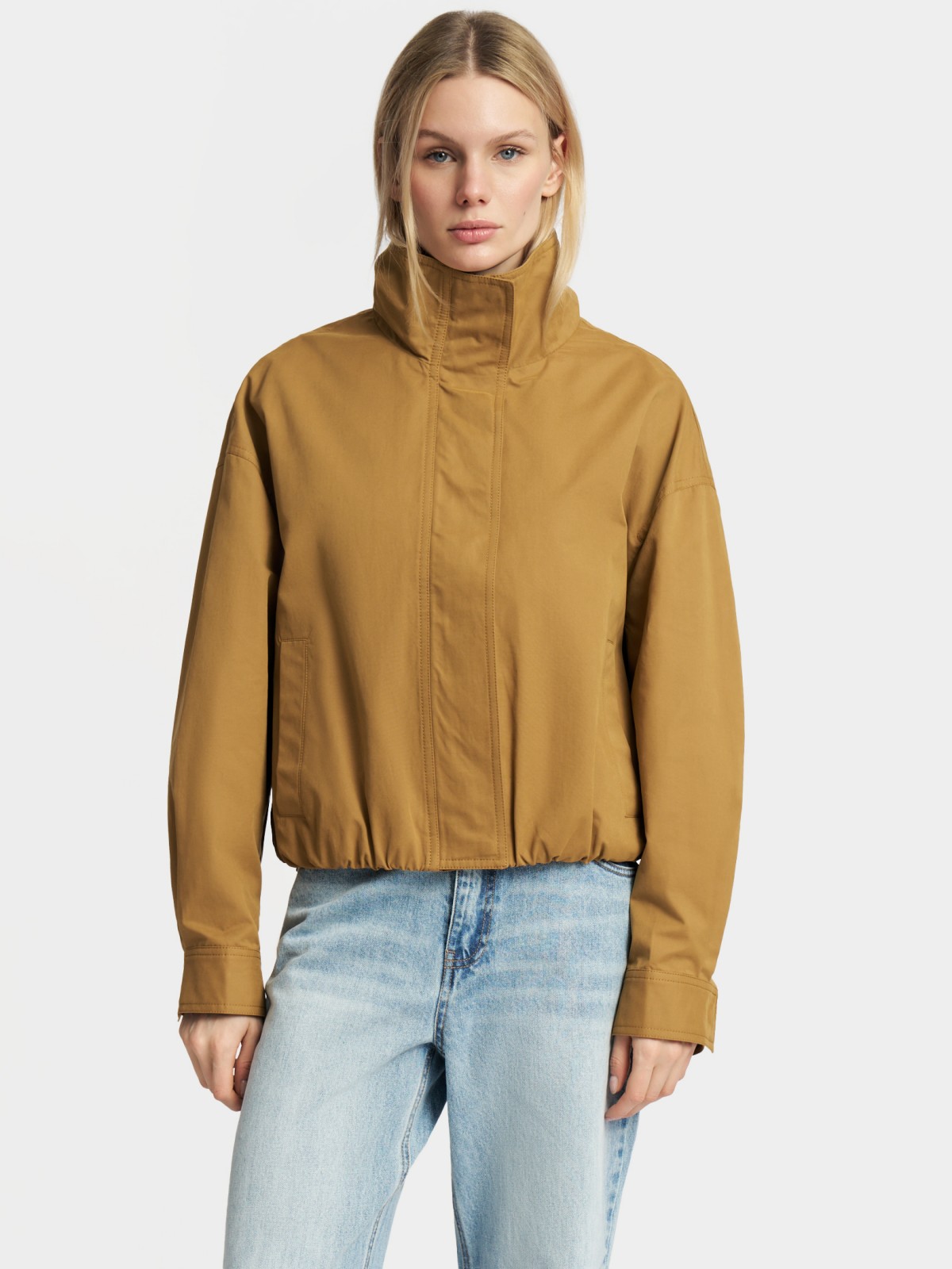 Куртка-бомбер с воротником без утеплителя