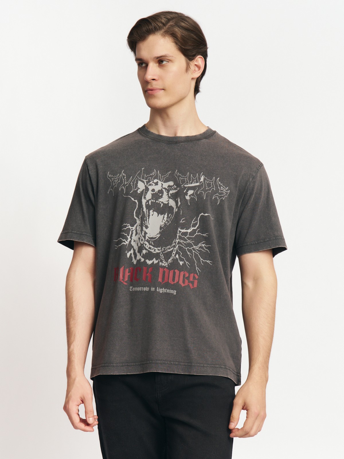 Футболка из хлопка с принтом