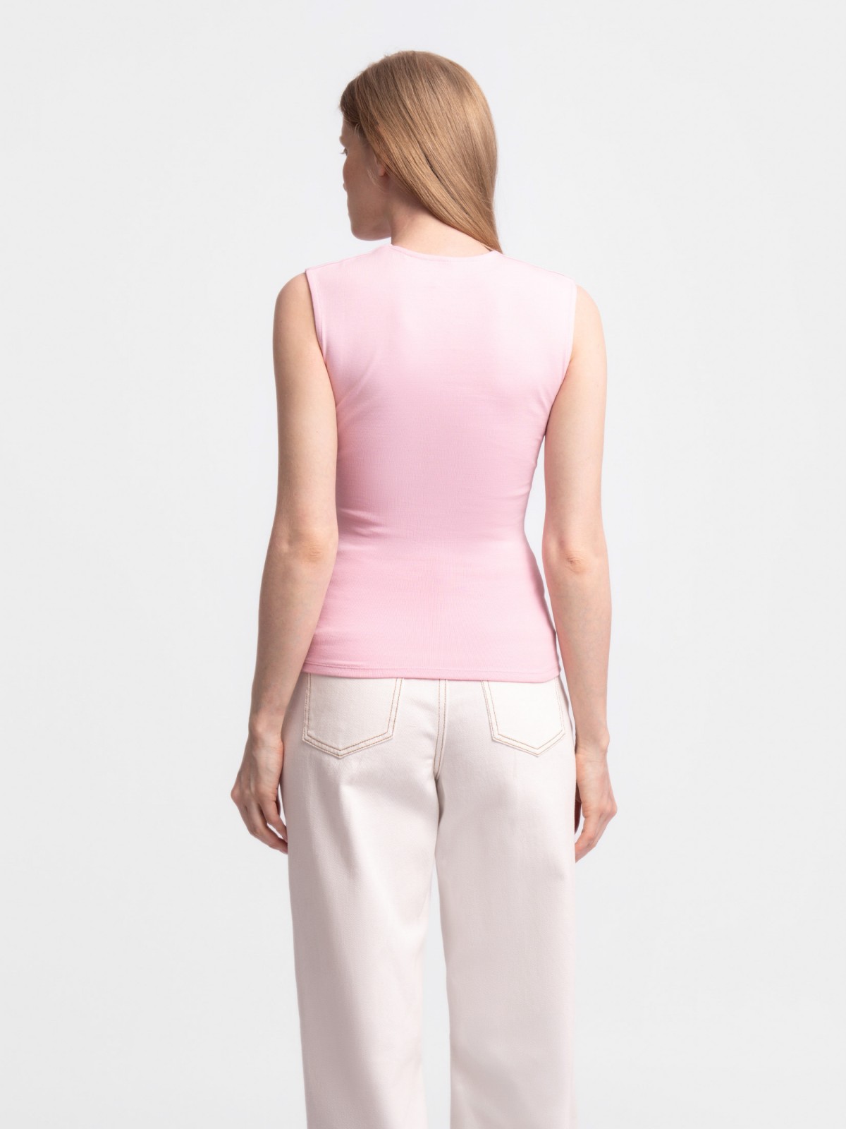 Майка-топ из хлопка без рукавов