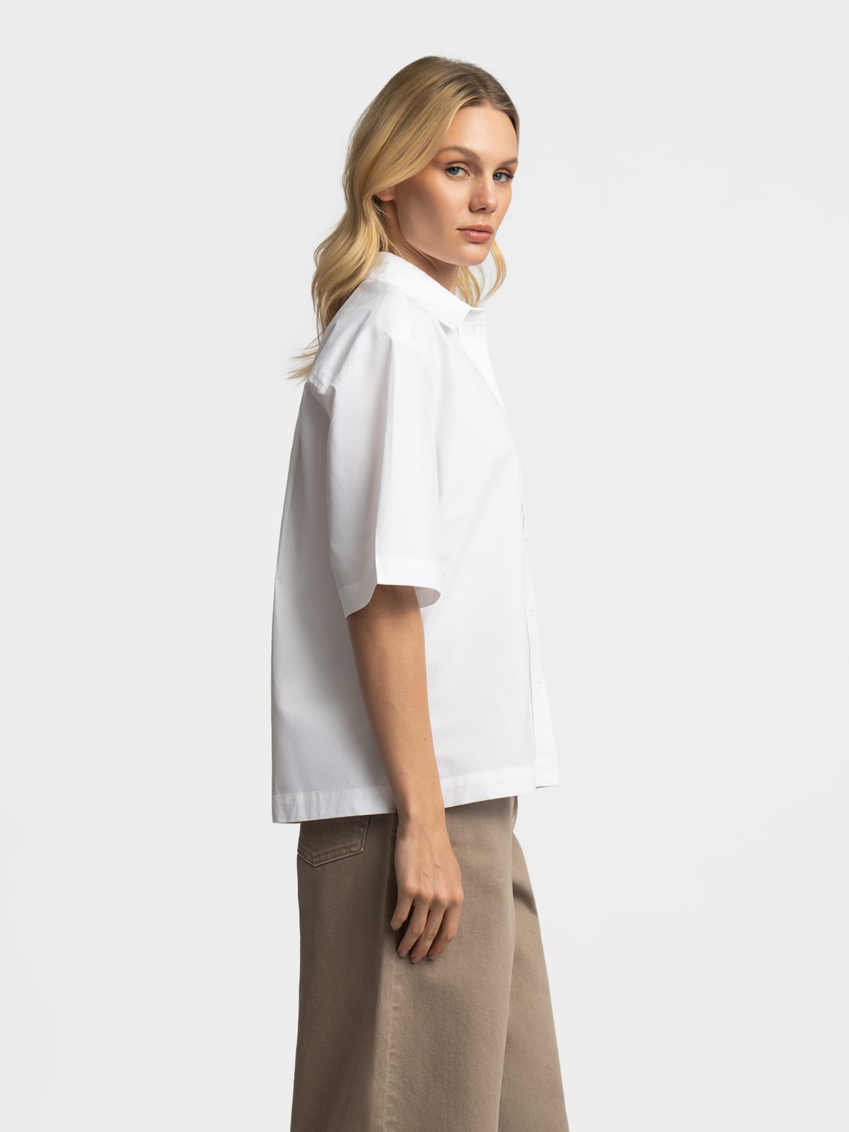 Рубашка из хлопка с коротким рукавом