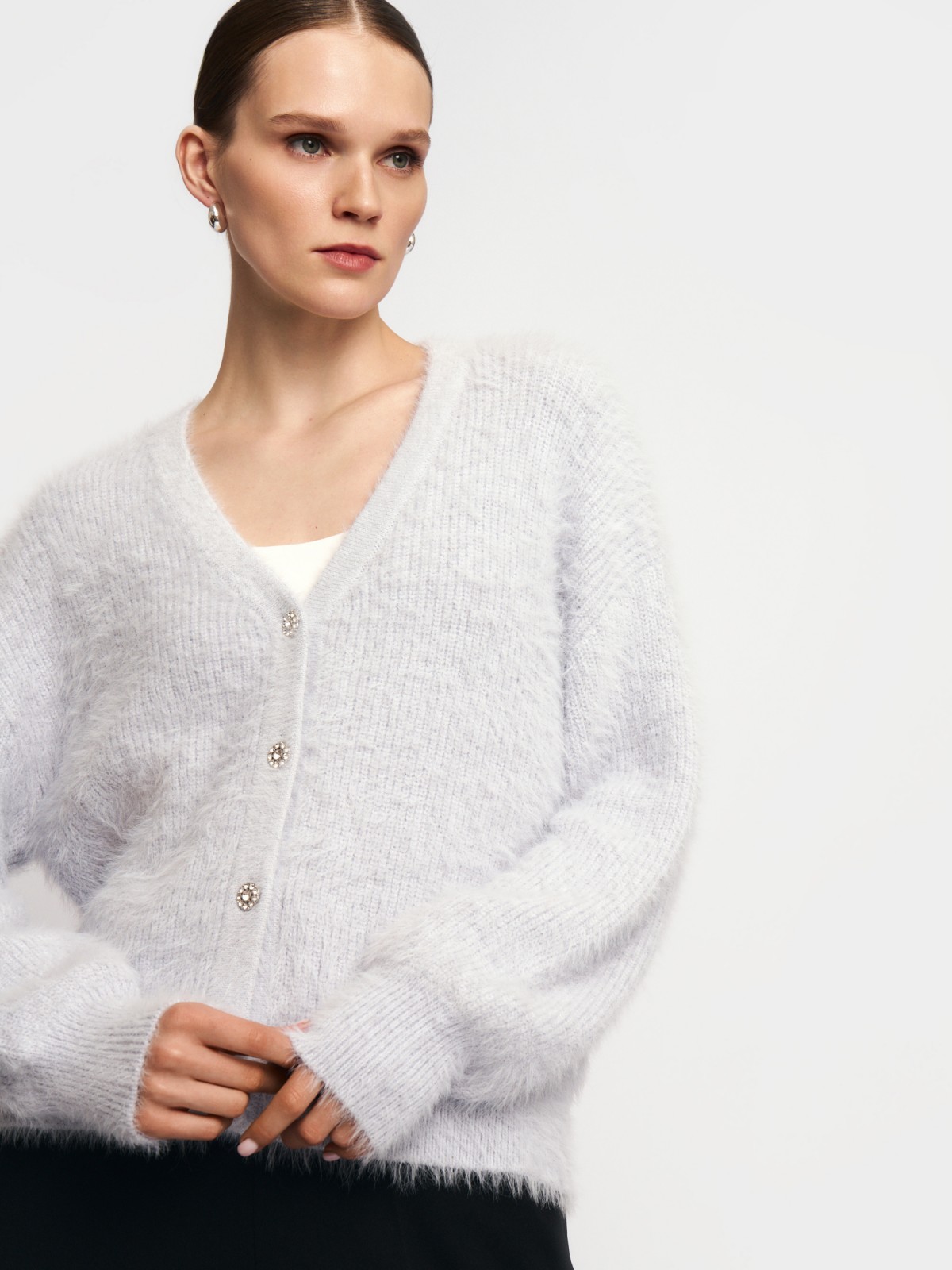 Вязаный кардиган на пуговицах