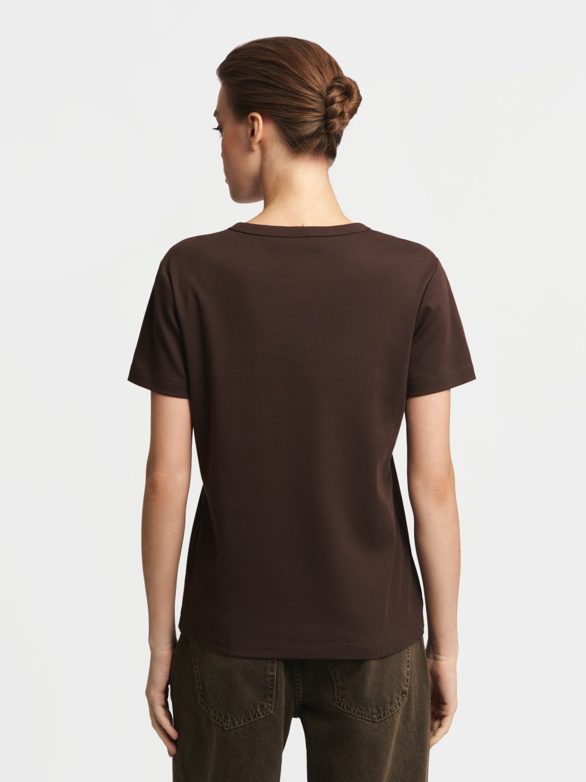 Футболка из хлопка однотонная