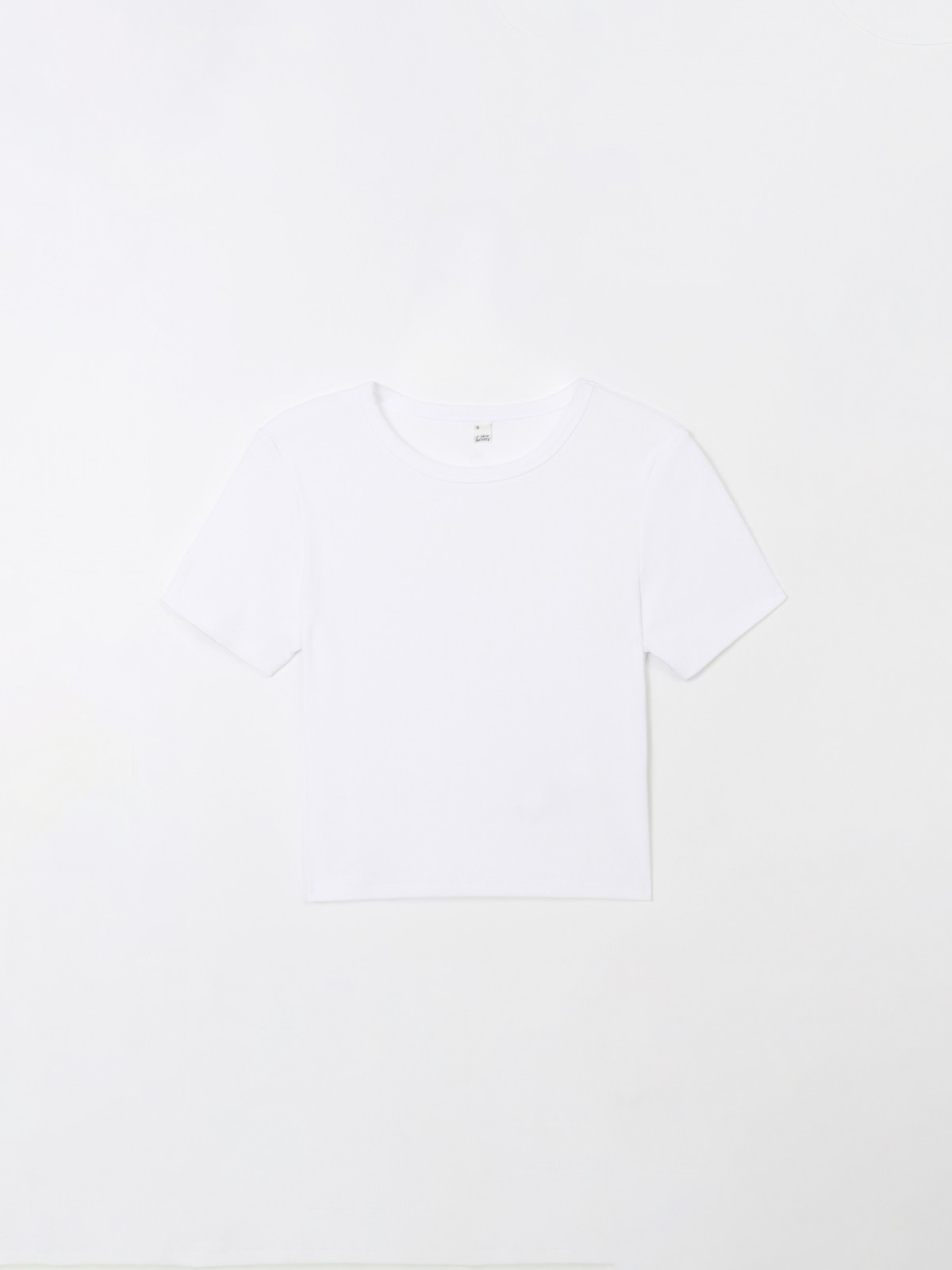 Кроп-топ из хлопка однотонный