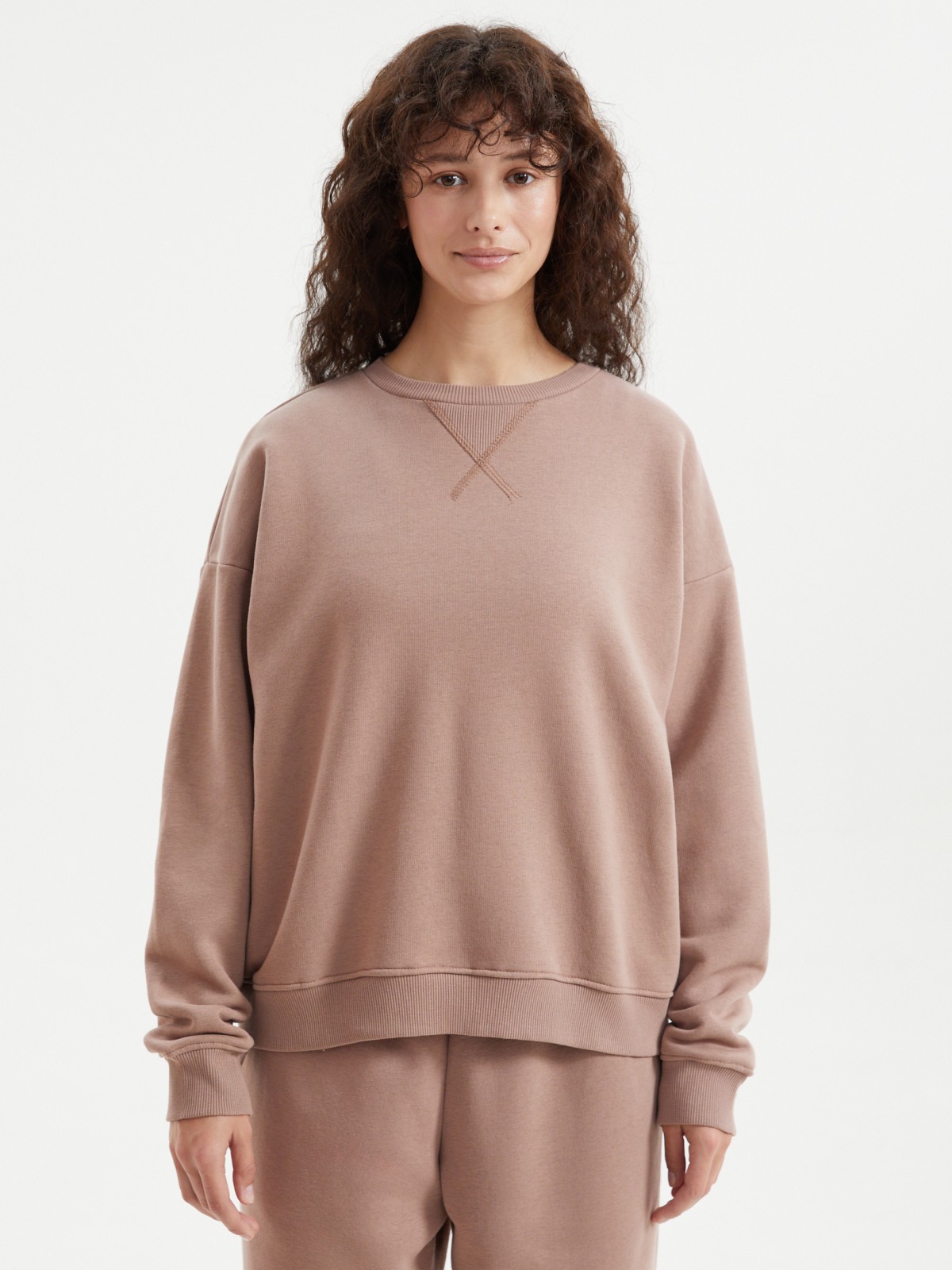 Однотонный трикотажный свитшот