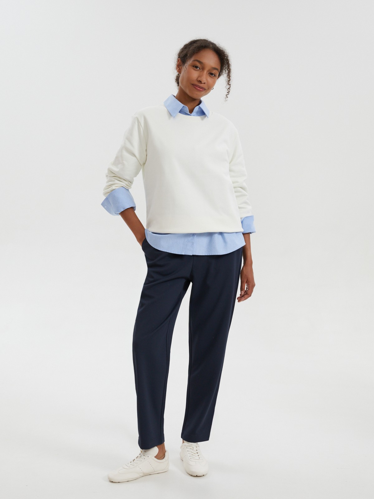 Базовый утеплённый свитшот с начёсом