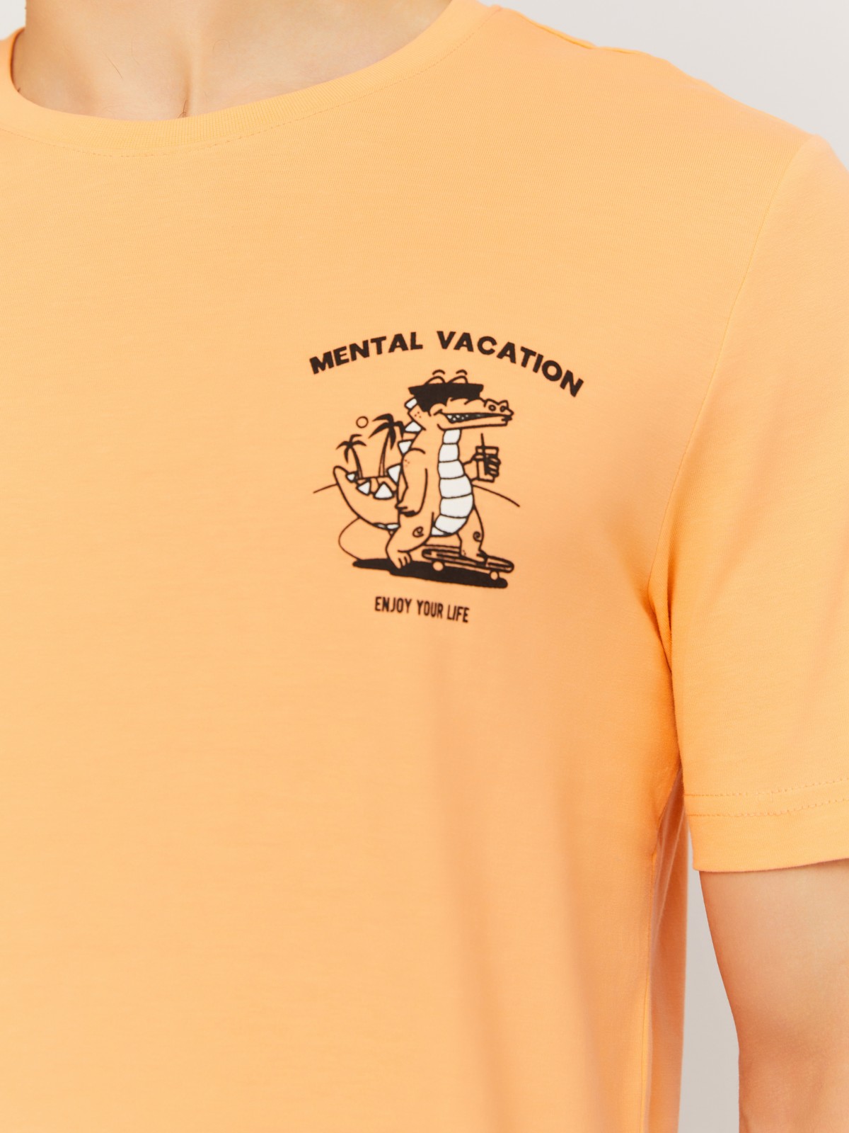 Футболка из хлопка с принтом