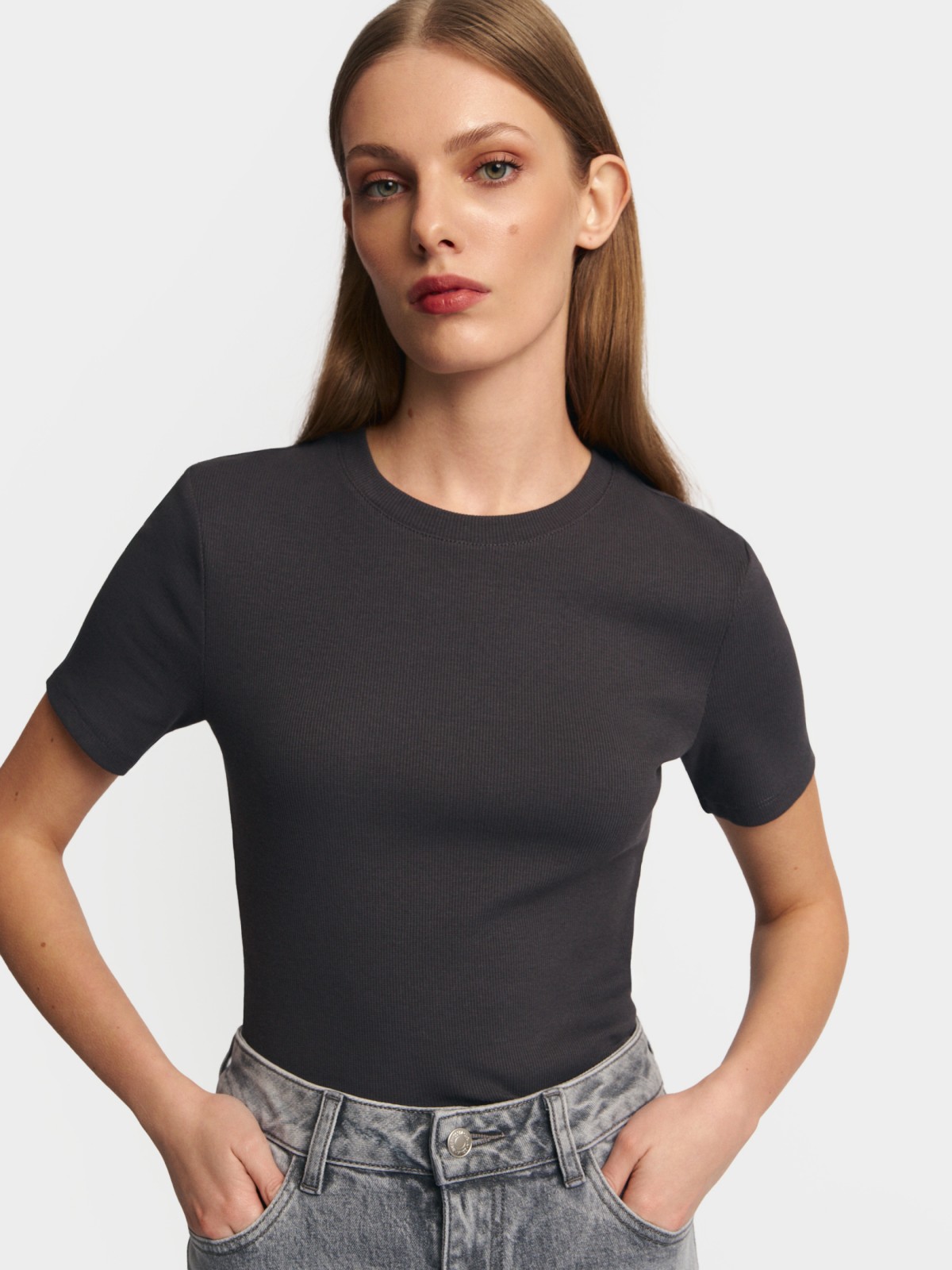 Футболка из хлопка однотонная