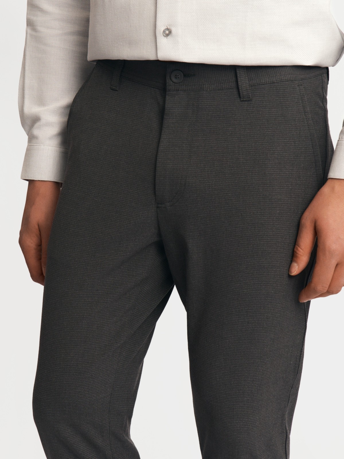 Брюки силуэта Slim в клетку