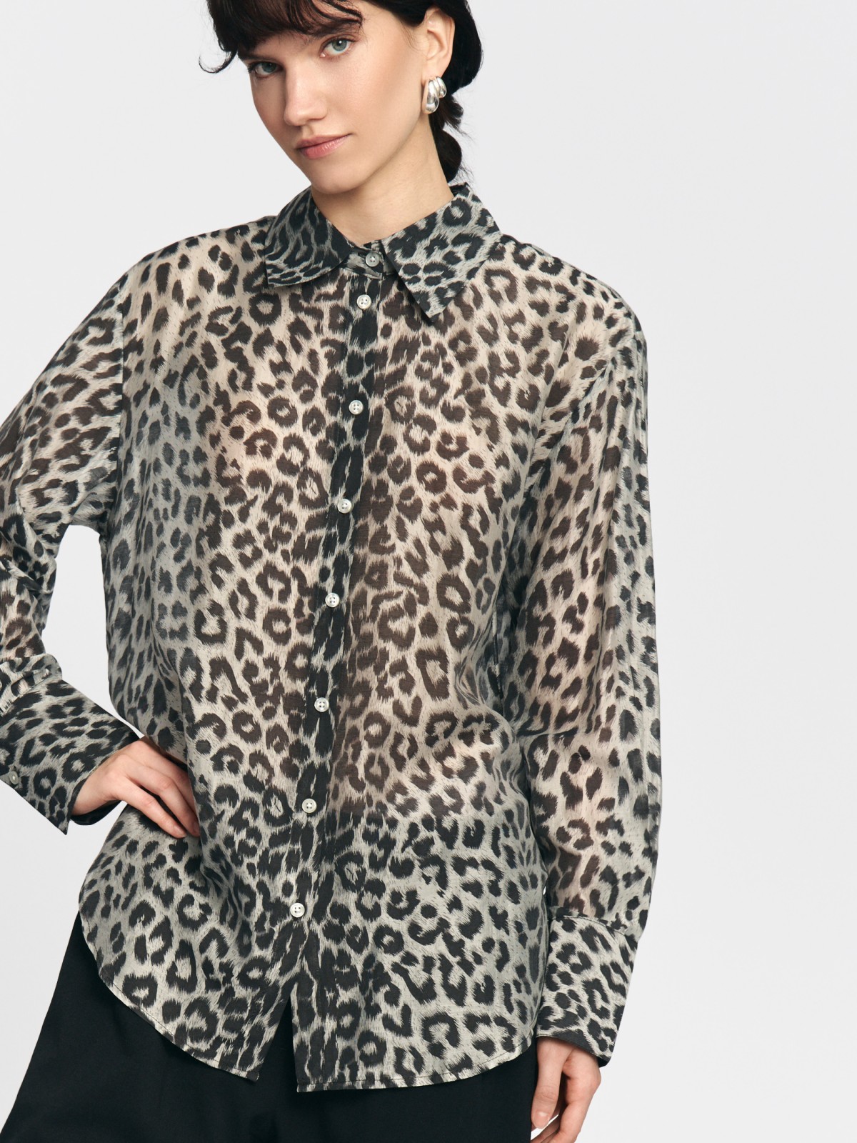 Рубашка с леопардовым принтом