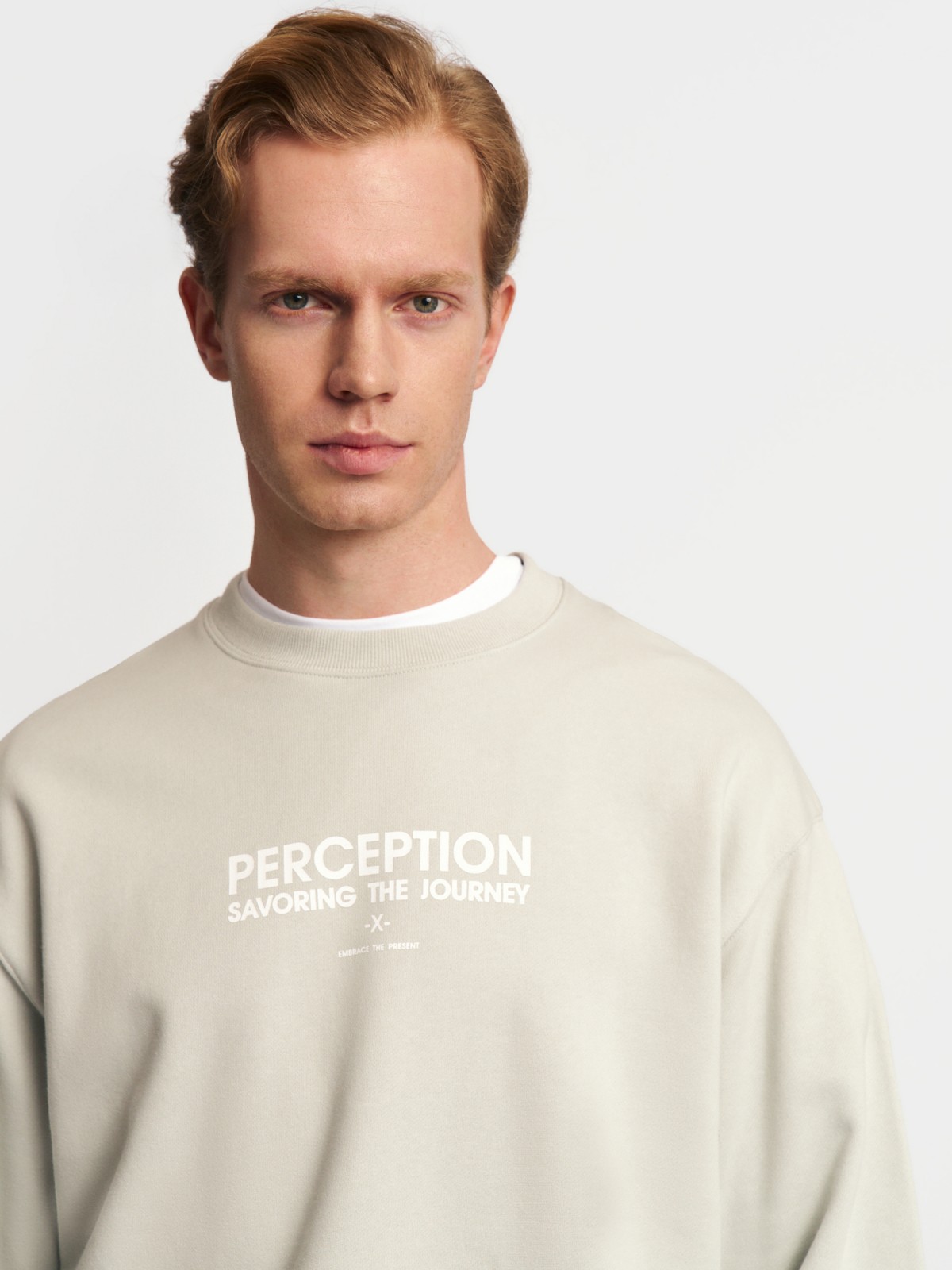 Свитшот из хлопка с надписью