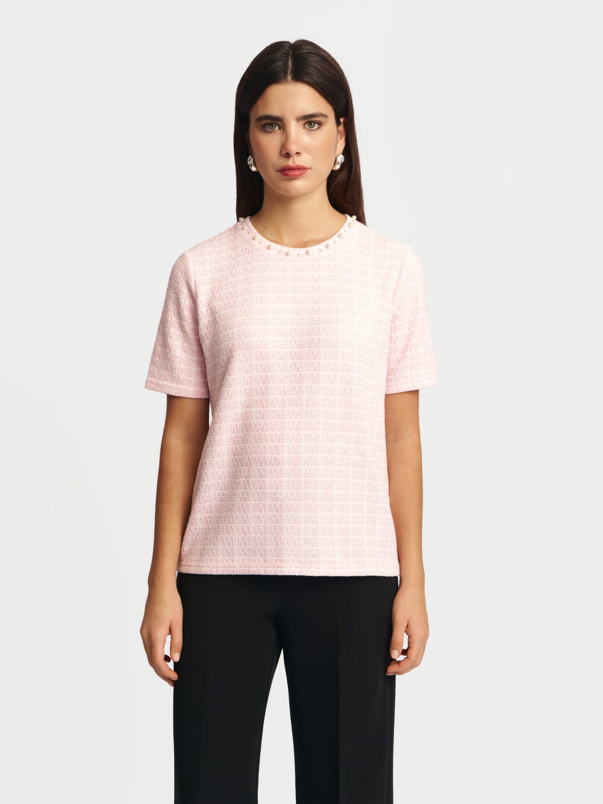 Твидовая футболка