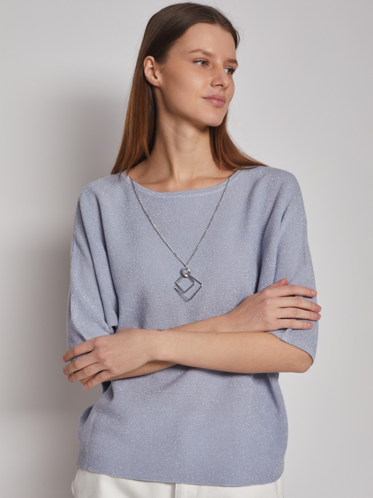 Джемпер с декоративной подвеской Джемпер с декоративной подвеской