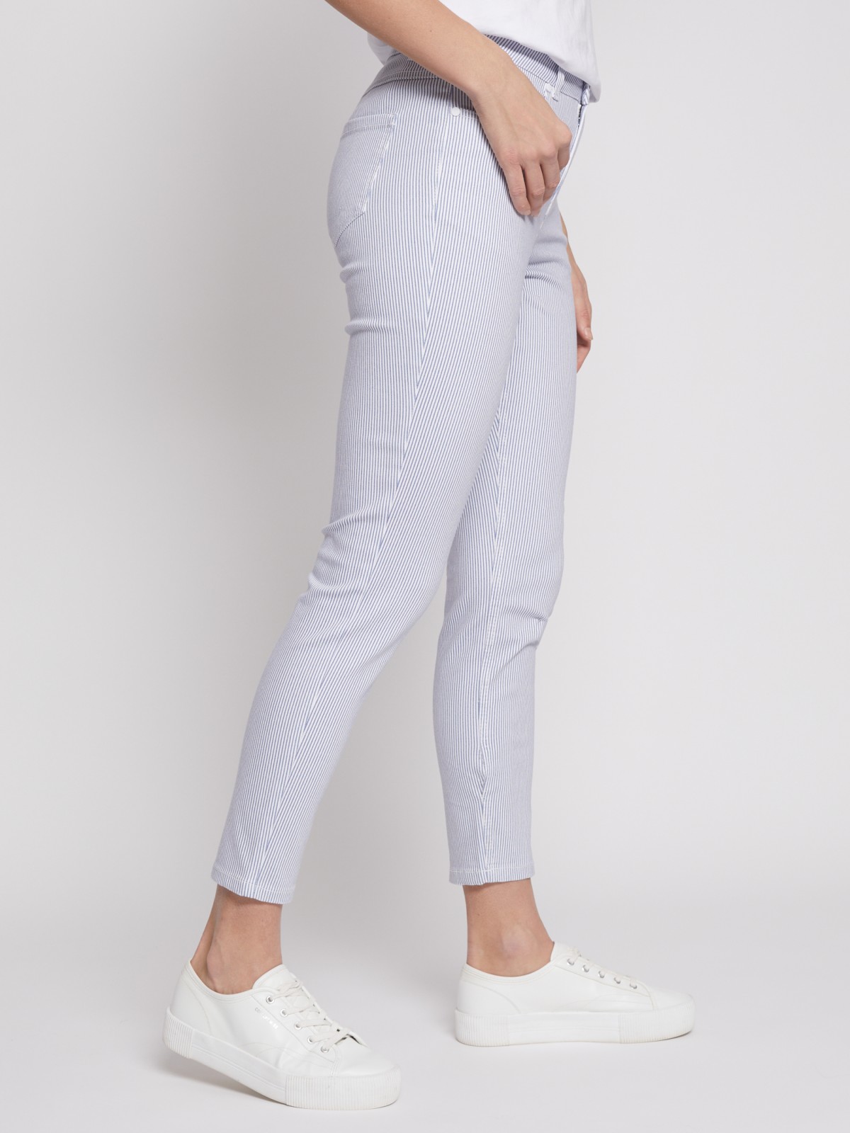 Брюки в полоску со средней посадкой