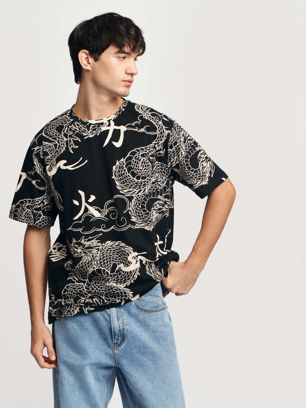 Футболка из хлопка с принтом