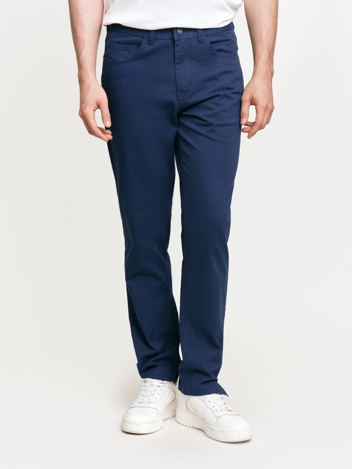 Брюки силуэта Slim из хлопка