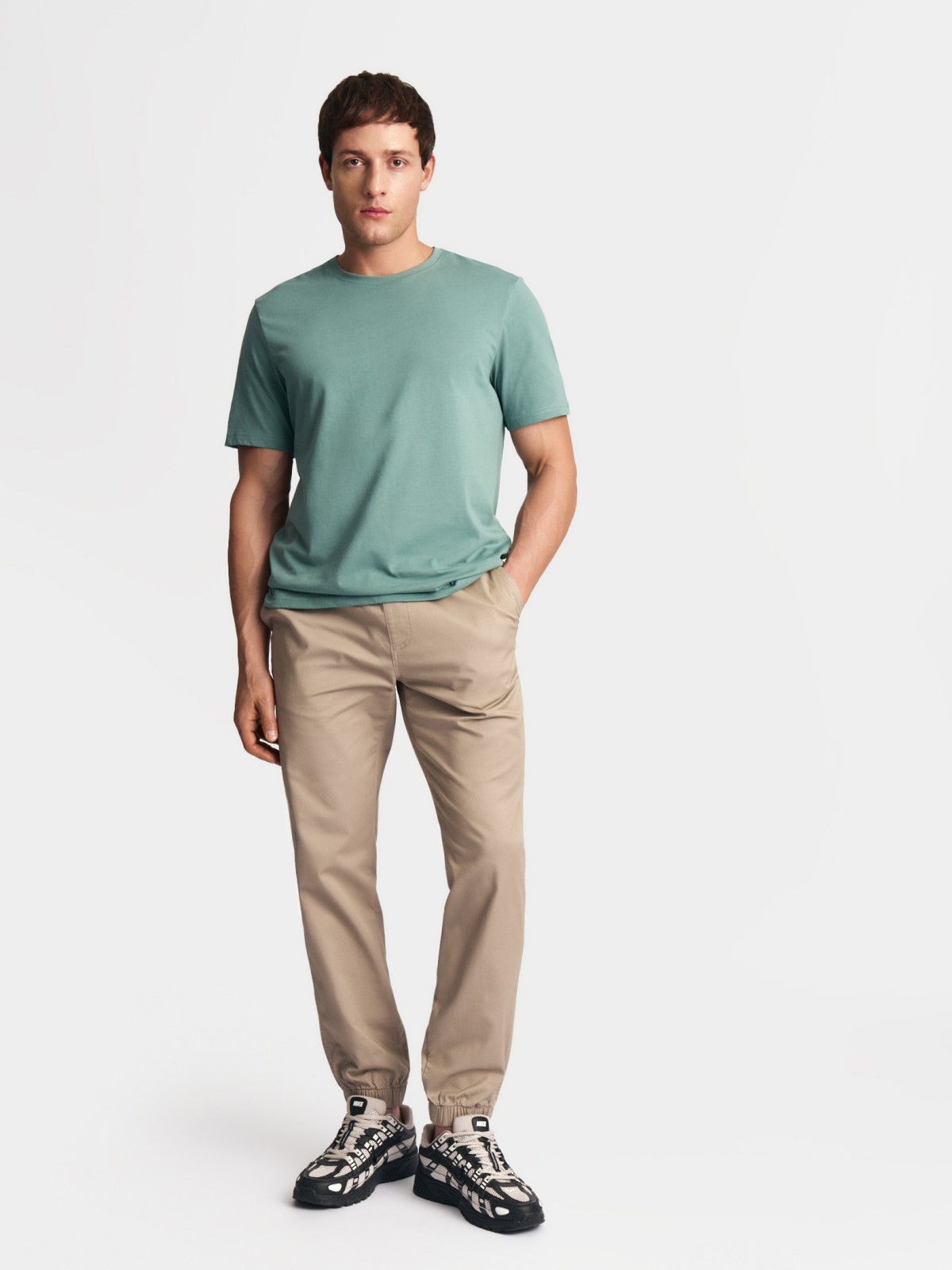 Брюки-джоггеры из хлопка на резинке