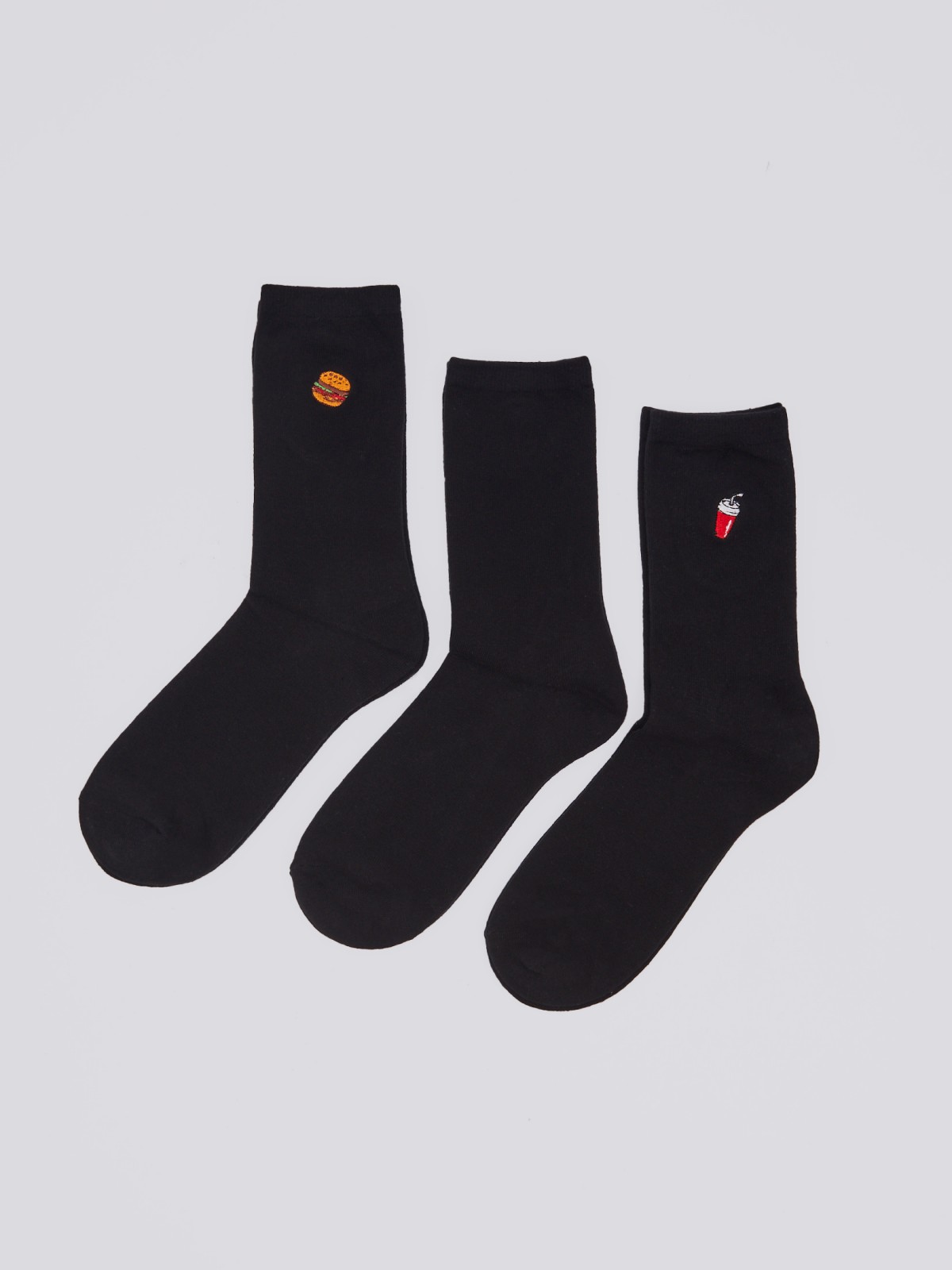 Набор носков (3 пары в комплекте) zolla 01411995P165, цвет черный, размер 25-27 - фото 1