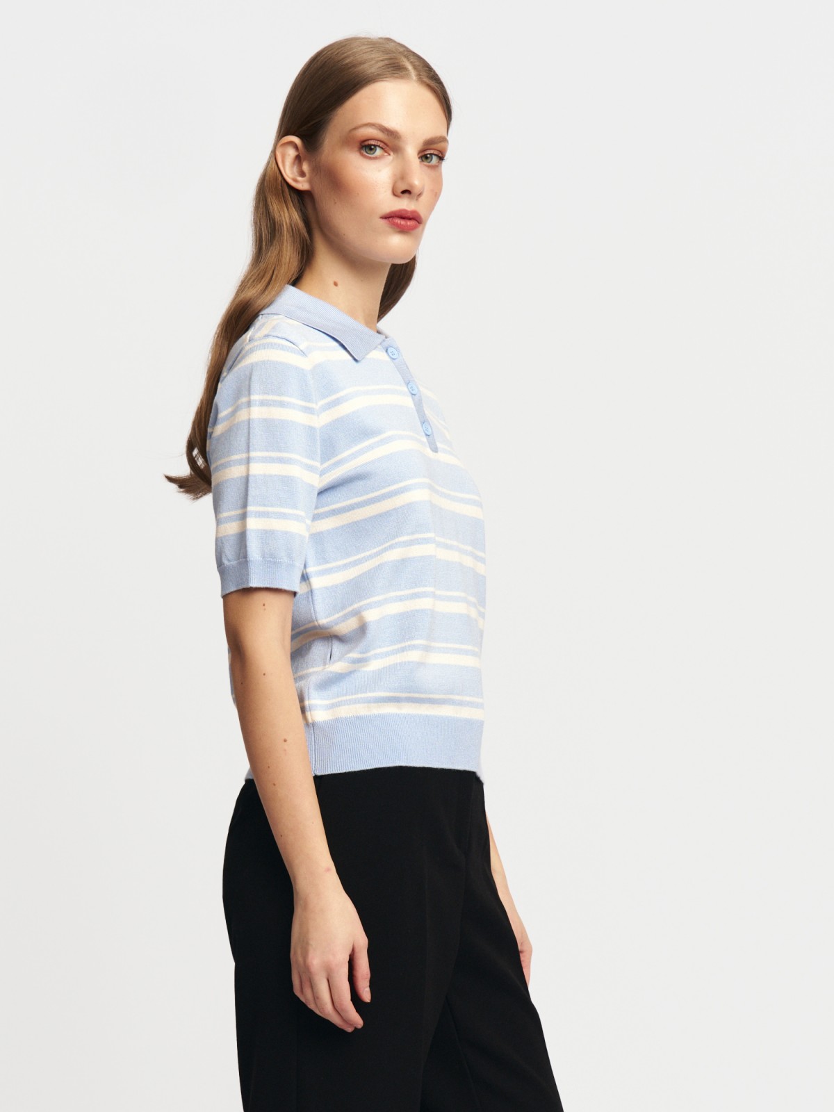 Джемпер поло с коротким рукавом