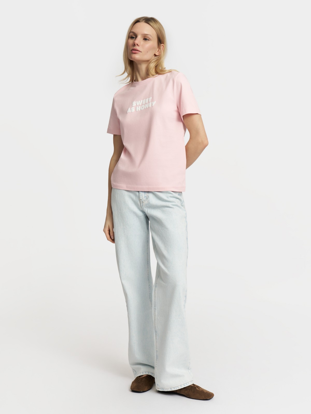 Футболка из хлопка с надписью