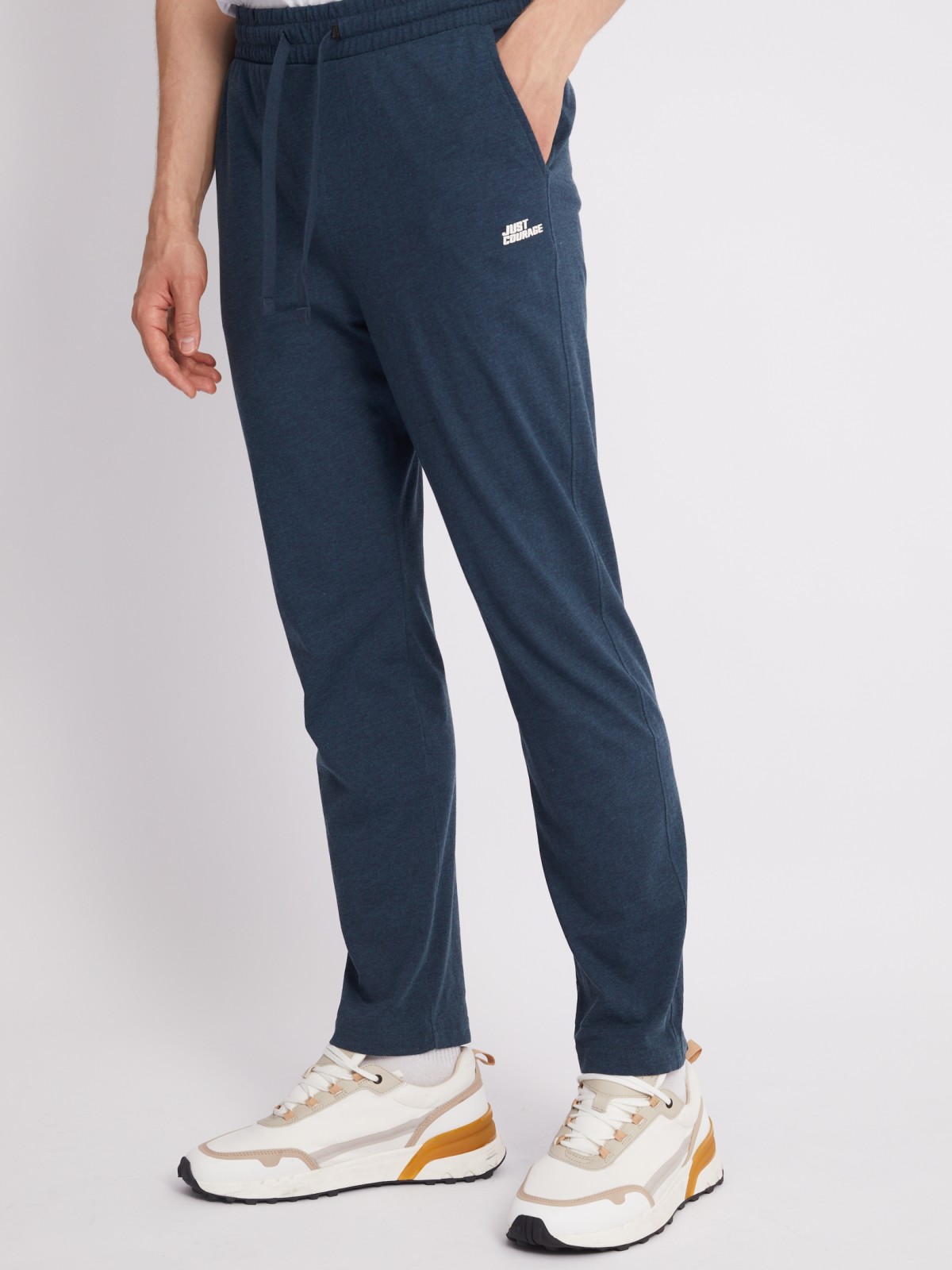 Трикотажные брюки в спортивном стиле zolla 01331765Q022, цвет темно-бирюзовый, размер S - фото 2