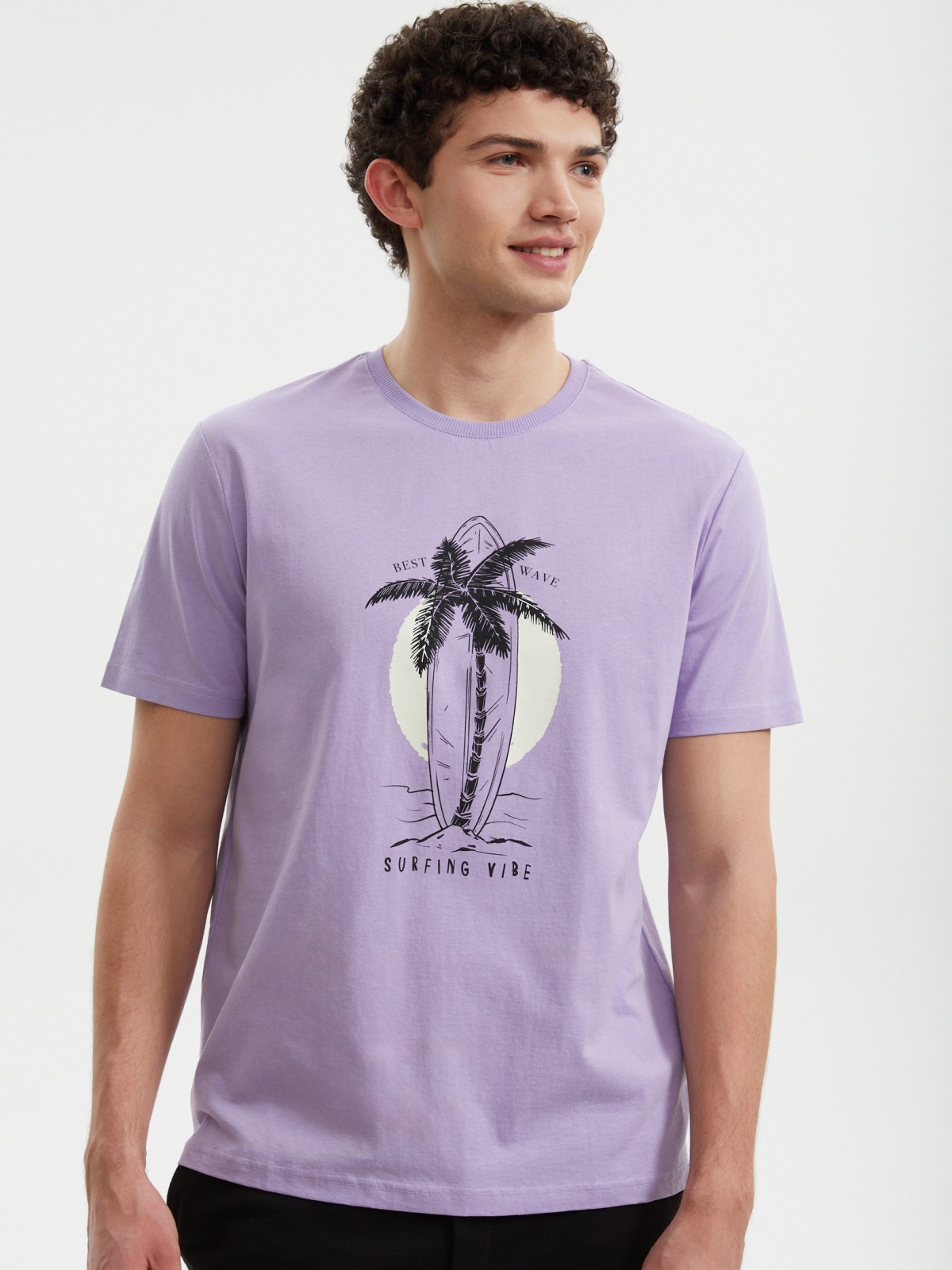 Футболка из хлопка с принтом