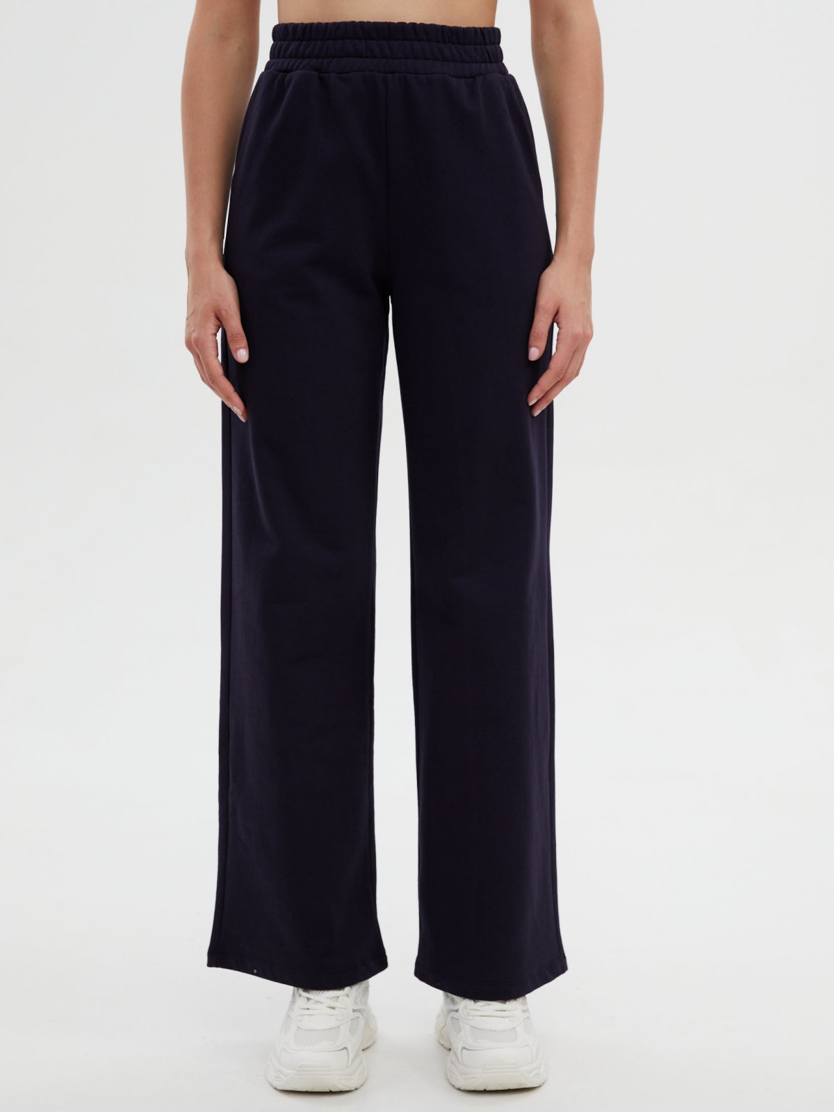 Трикотажные брюки из хлопка на резинке