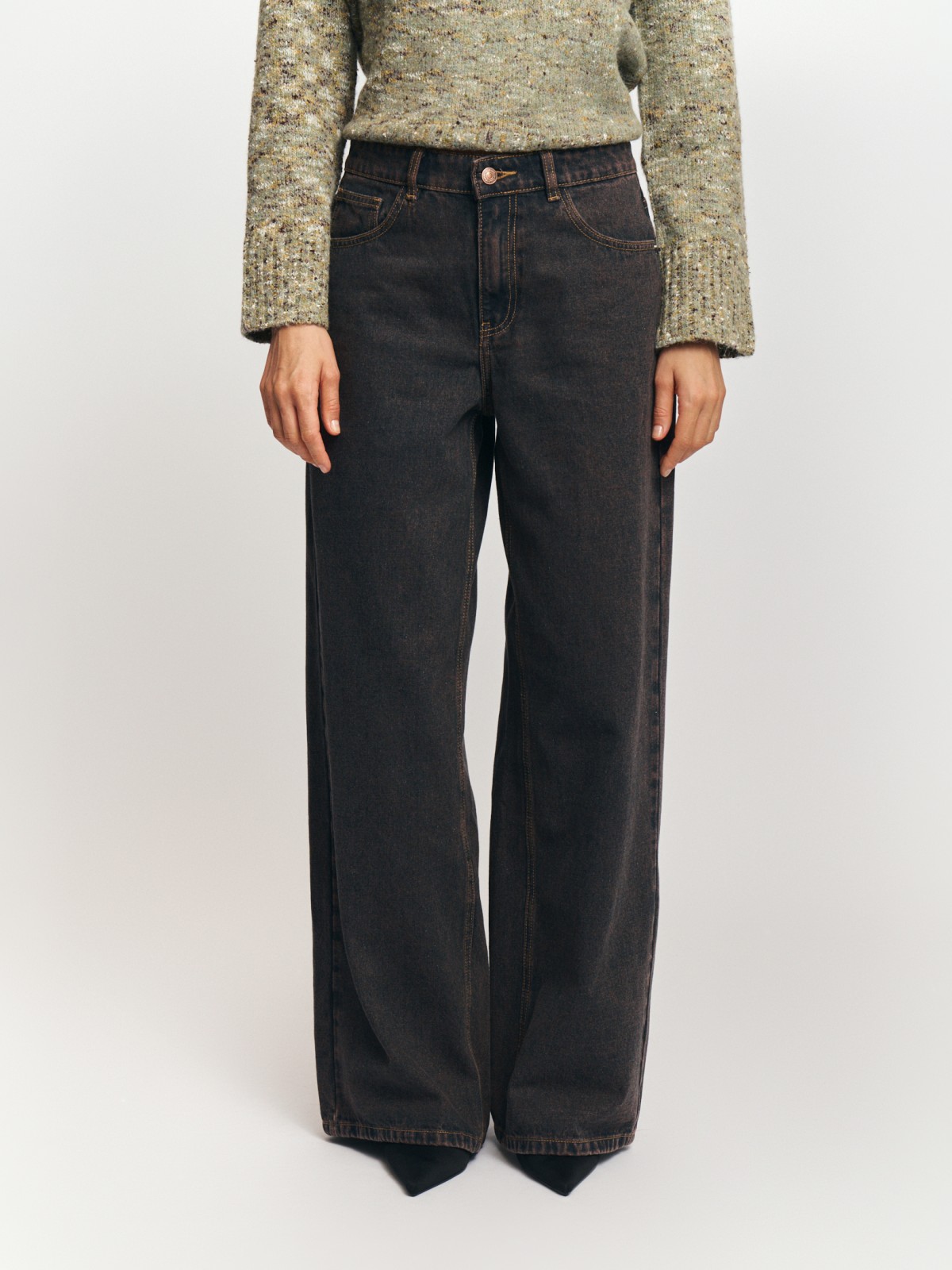 Джинсы силуэта Wide с посадкой Loose