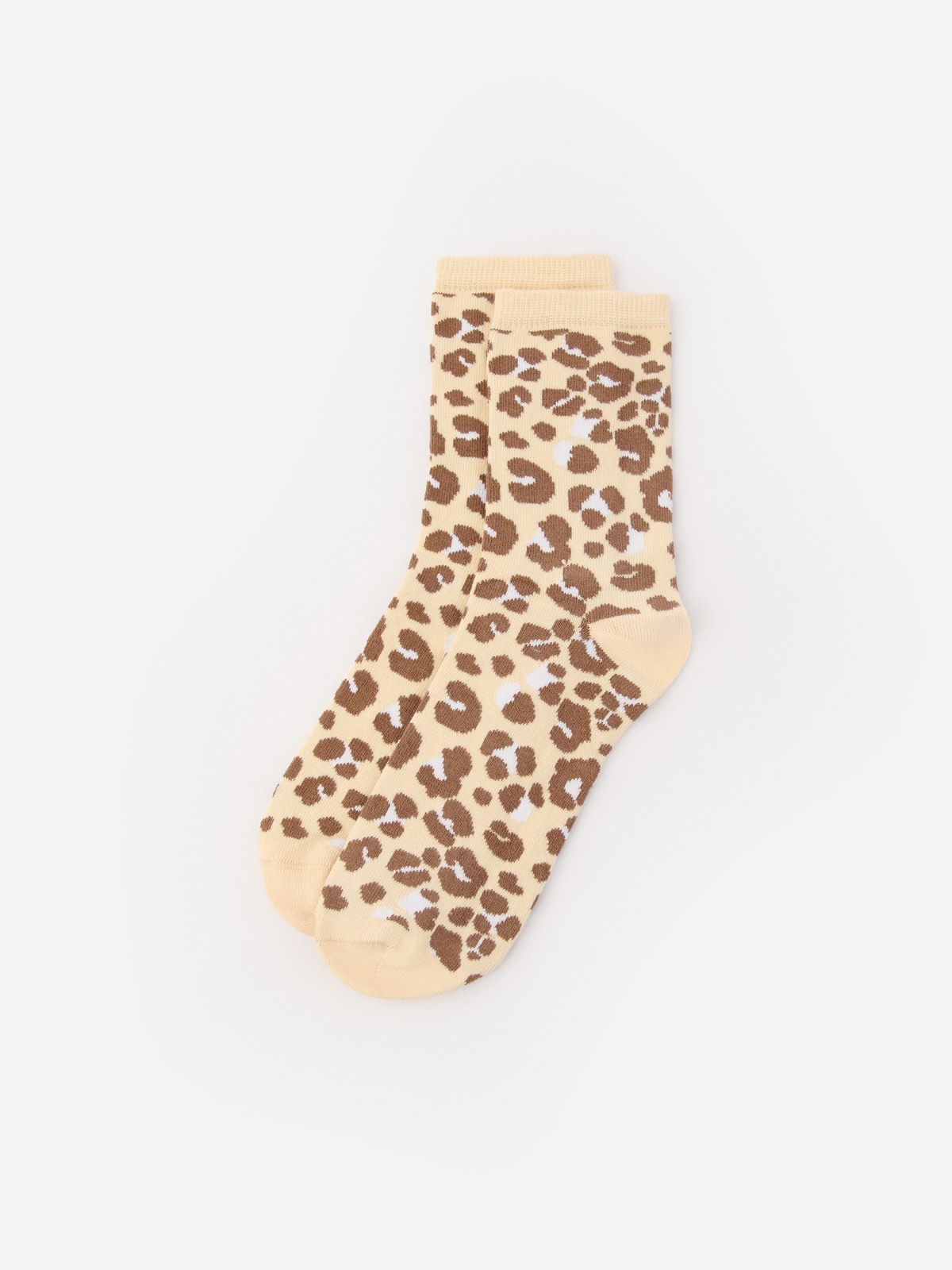 Высокие носки с леопардовым узором