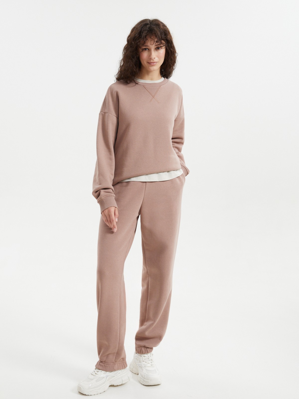 Однотонный трикотажный свитшот