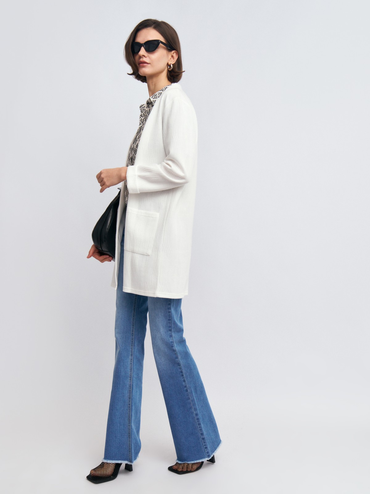 Трикотажный кардиган с карманами