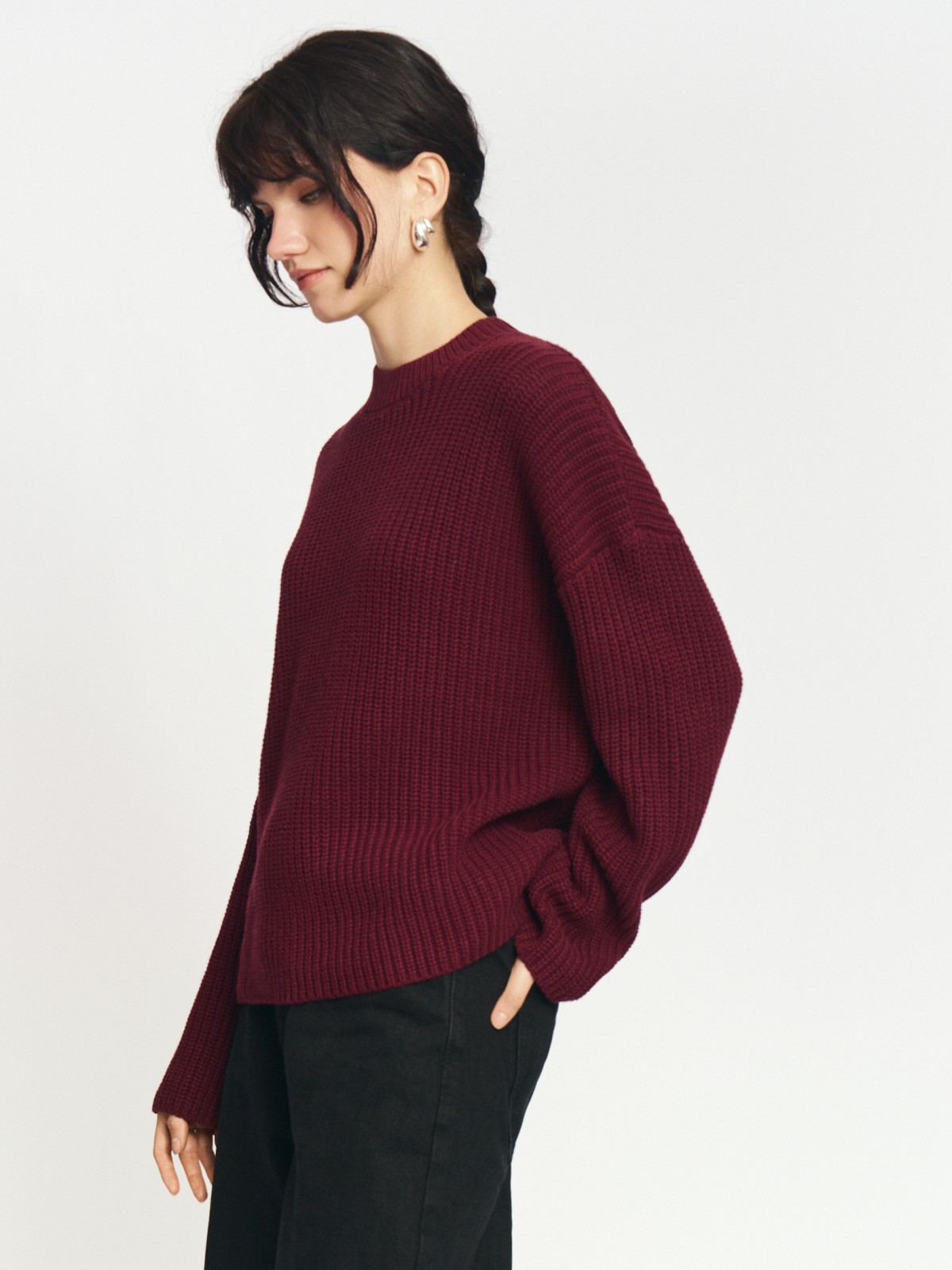 Вязаный джемпер с длинным рукавом