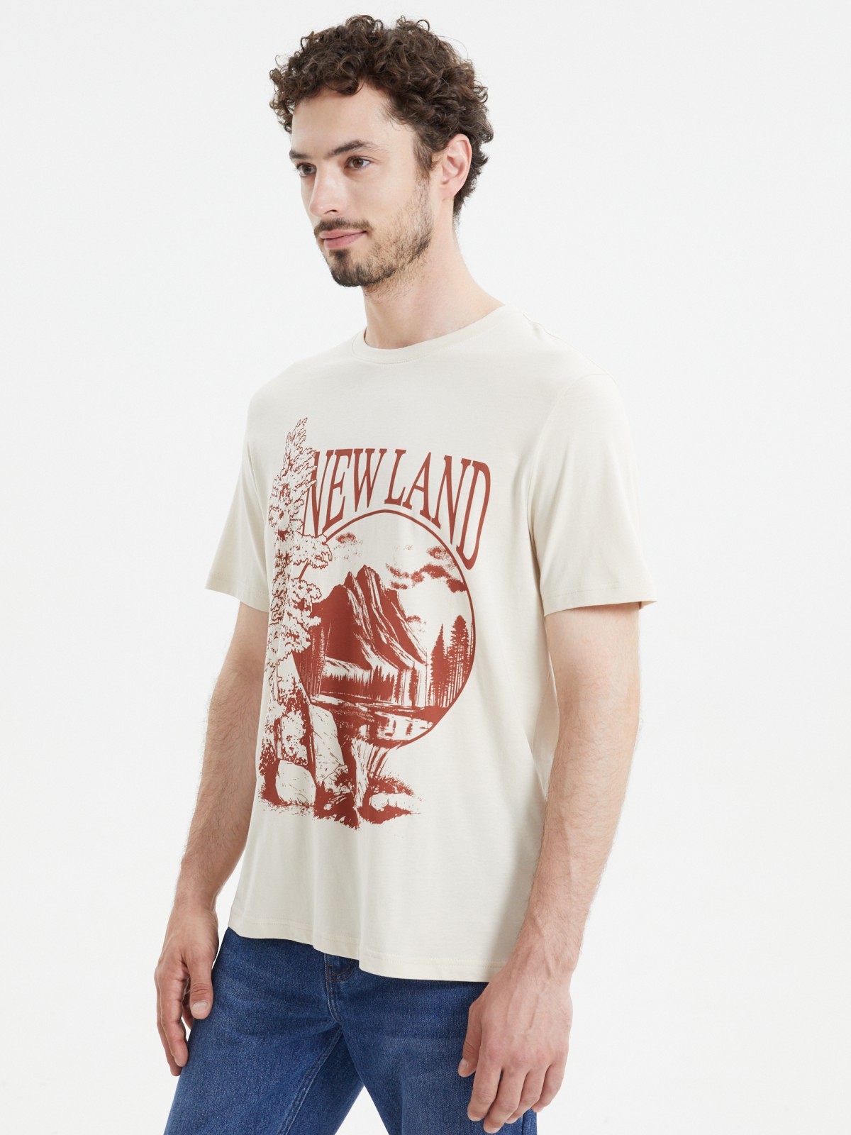 Футболка из хлопка с принтом