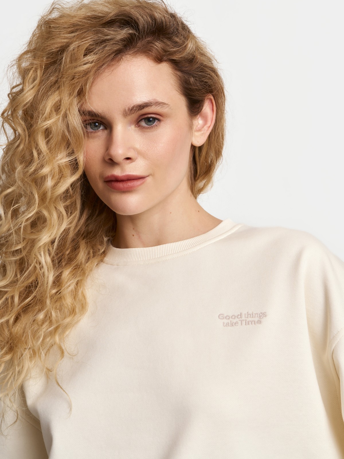 Однотонный трикотажный свитшот